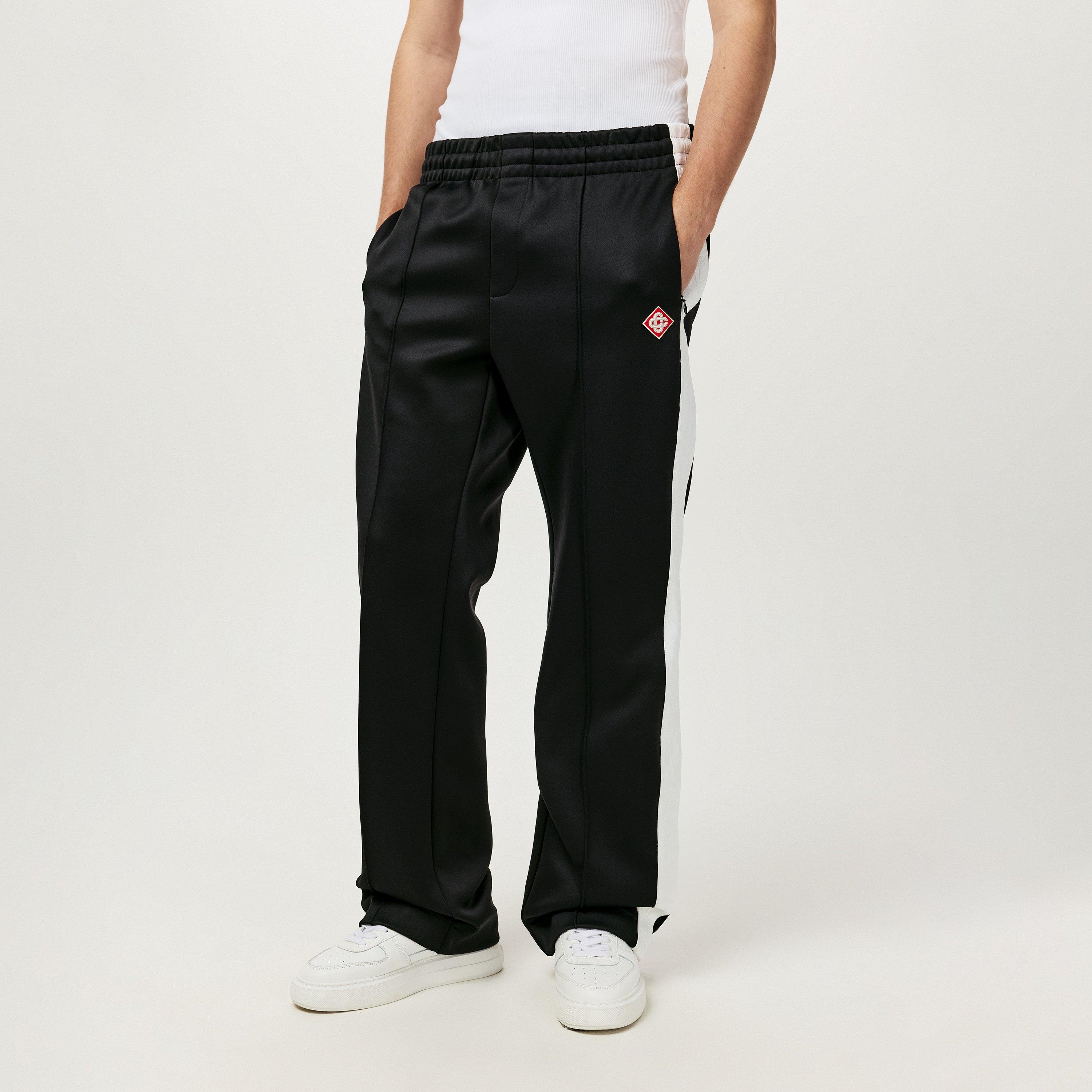 Black - Casablanca - Men's Open Hem Fleece Relaxed Fit Joggers - 1