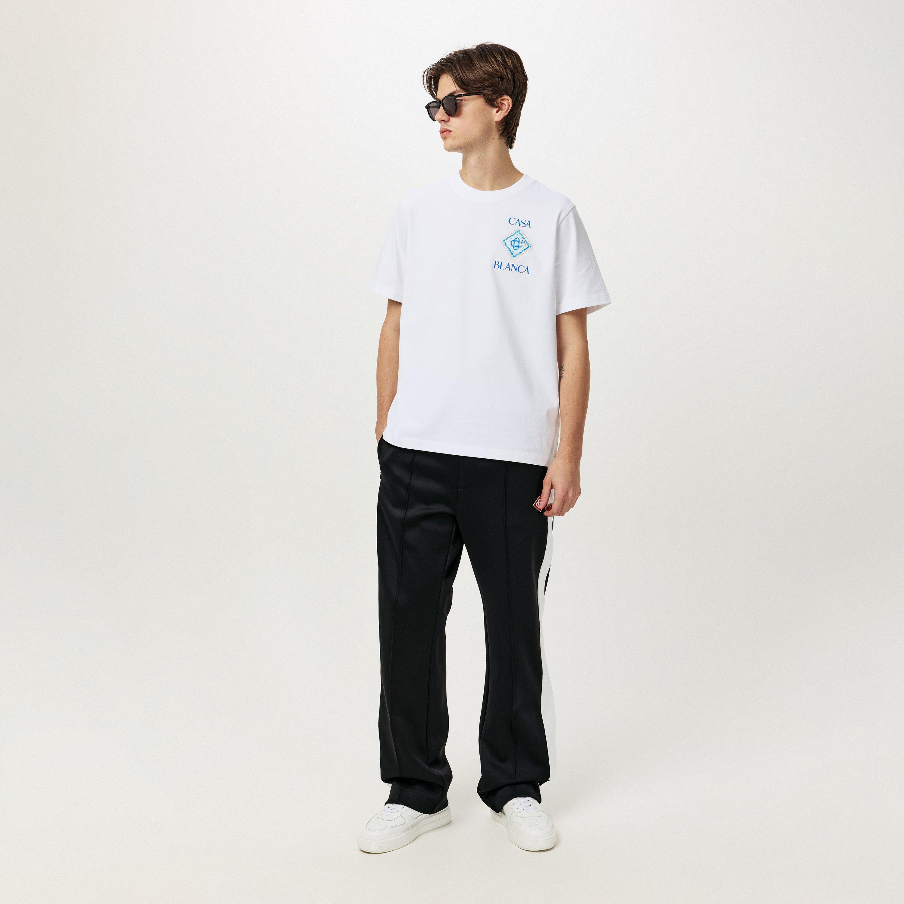 Black - Casablanca - Men's Open Hem Fleece Joggers - 4