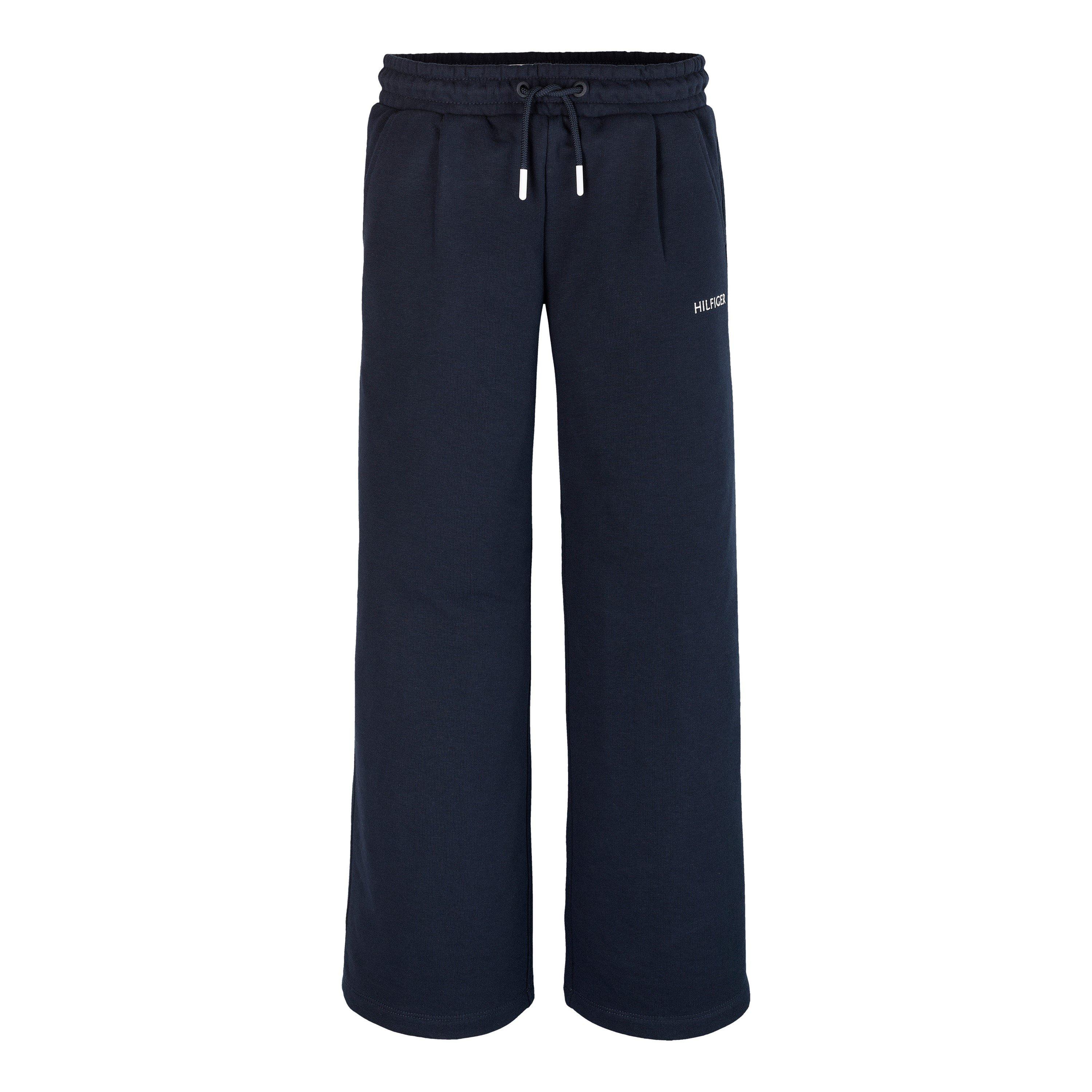 Night Navy C1G - Tommy Hilfiger - Kids' FLAG WIDE Open Leg Fleece Joggers - 1