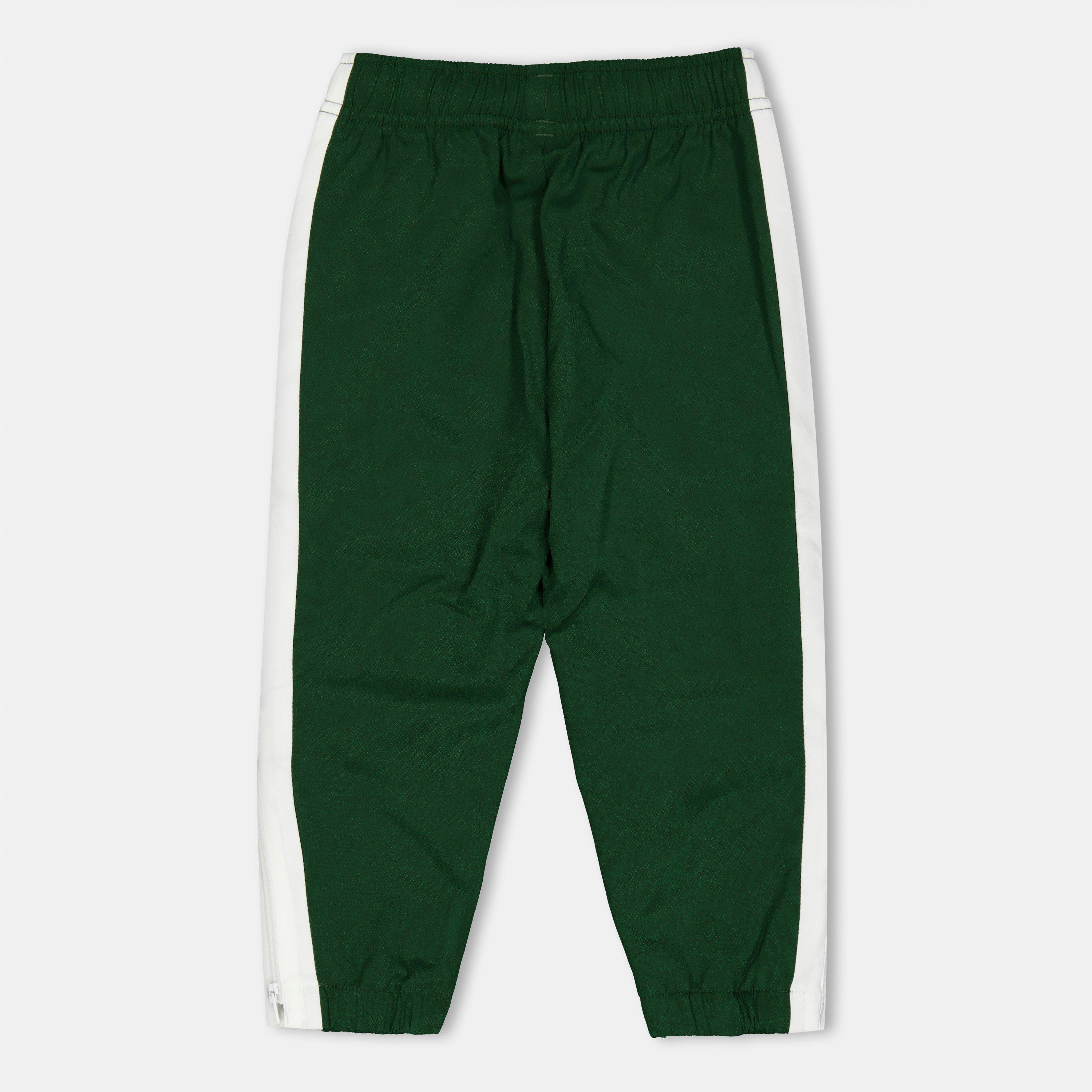 White/Green - Lacoste - Kids' Closed Hem Poly Joggers - 2