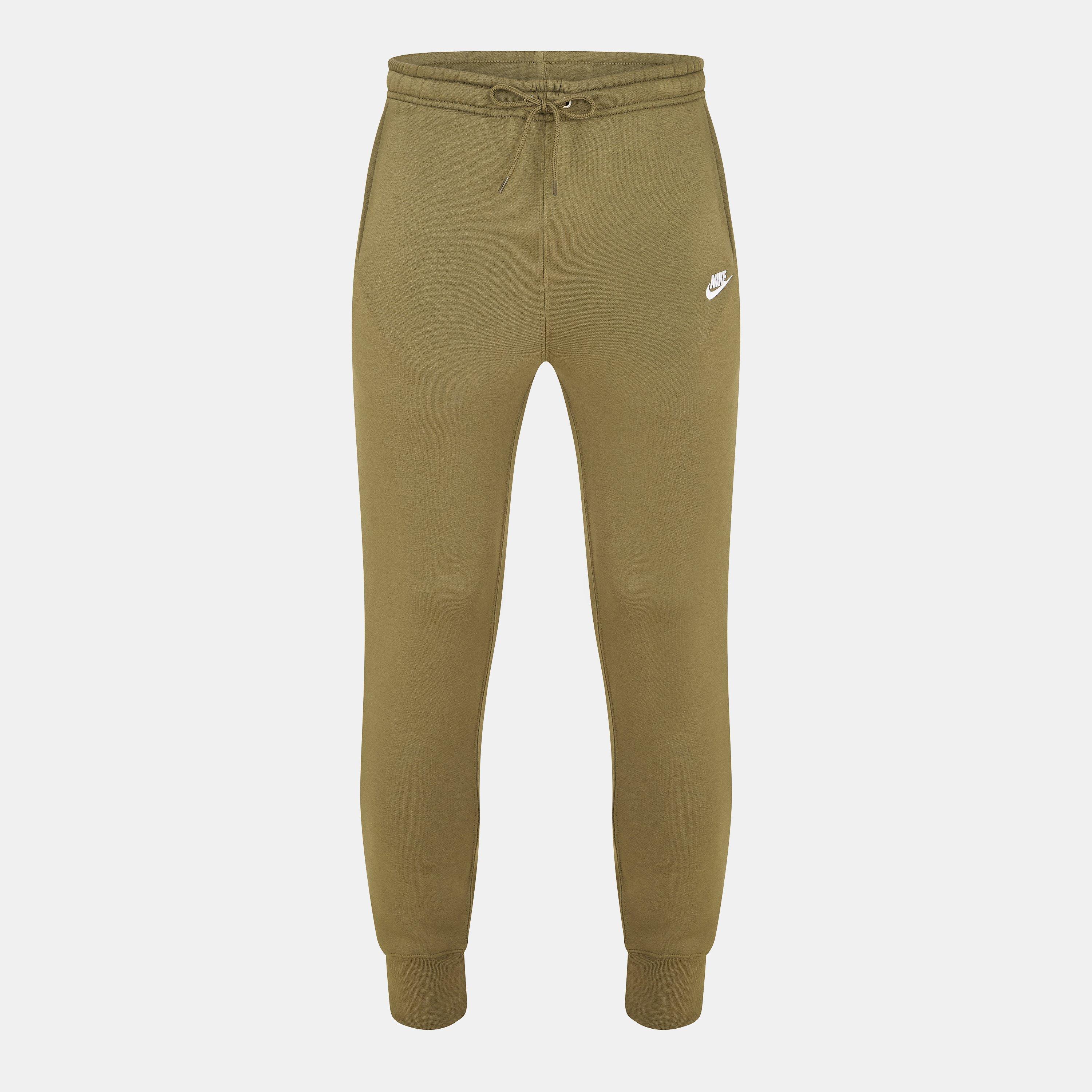 Nike Men's Sportswear Club Fleece Jogging Pants - Olive/White - XS