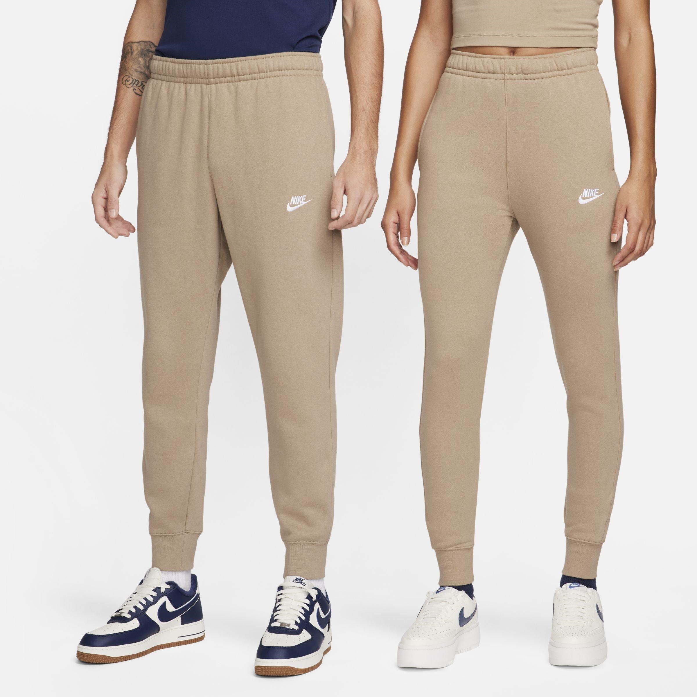 Nike Men's Sportswear Club Fleece Jogging Pants - Khaki/White - M