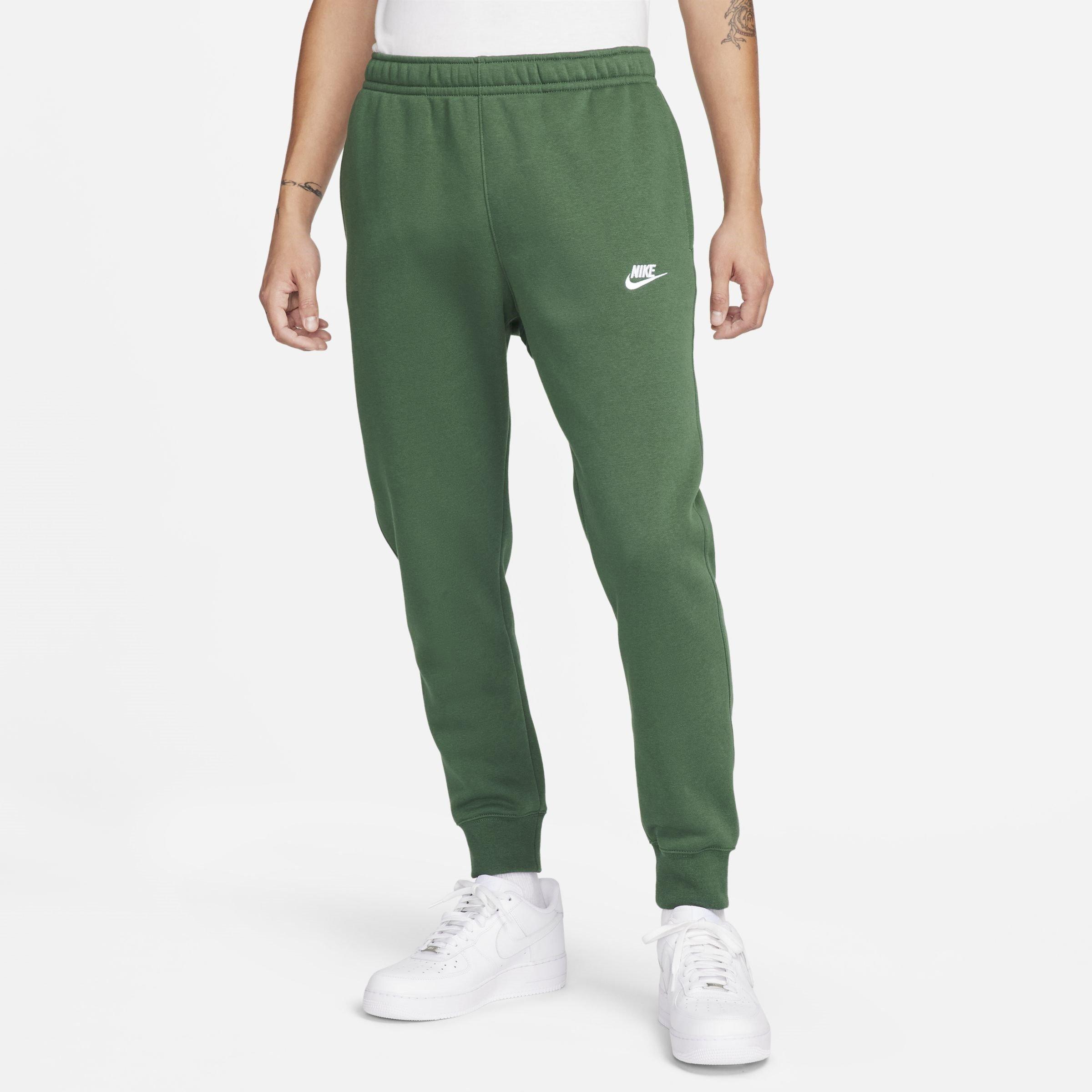 Nike Men's Sportswear Club Fleece Jogging Pants - Green/White - M