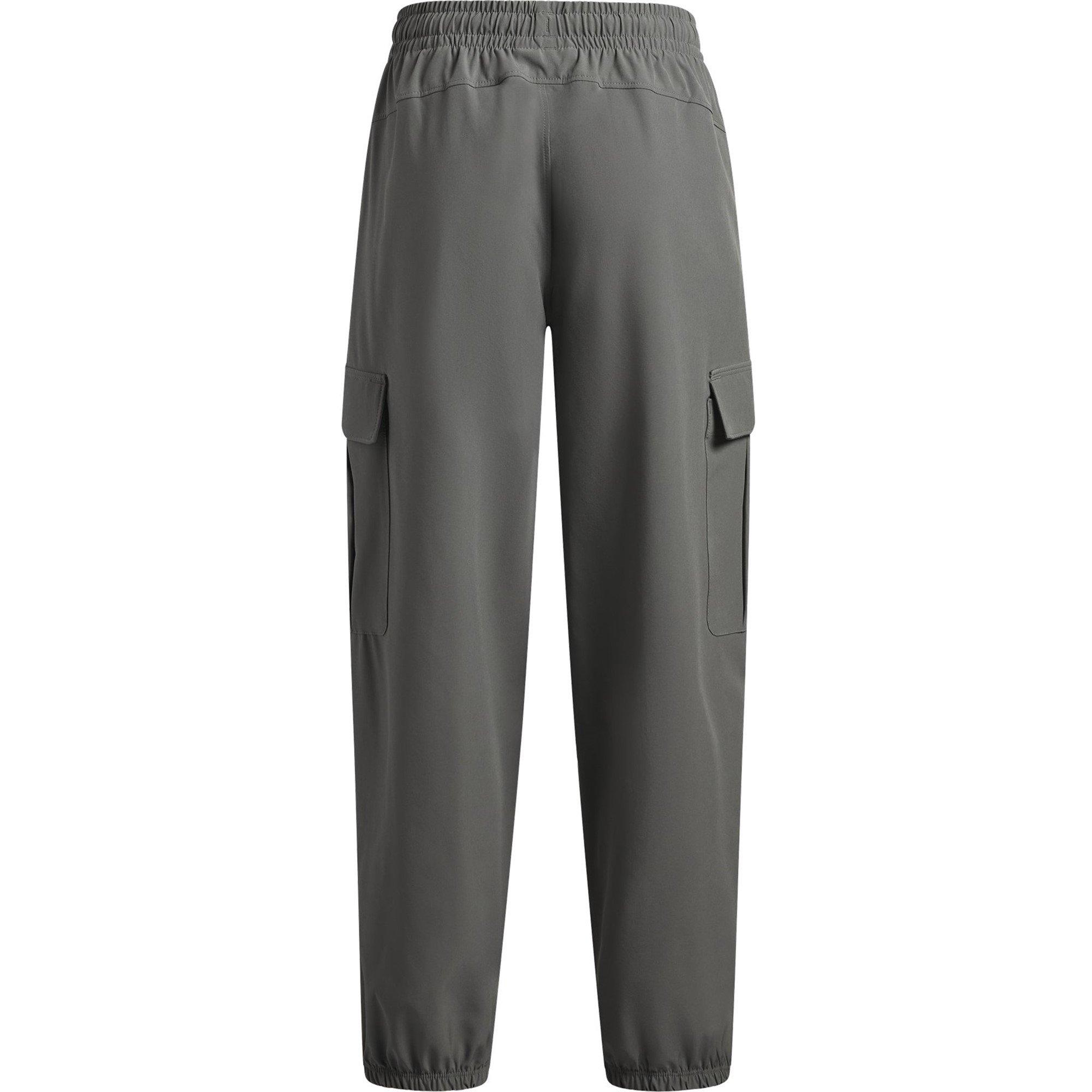 Green/White - Under Armour - UA Rival Woven Girls Cargo Pants - 2