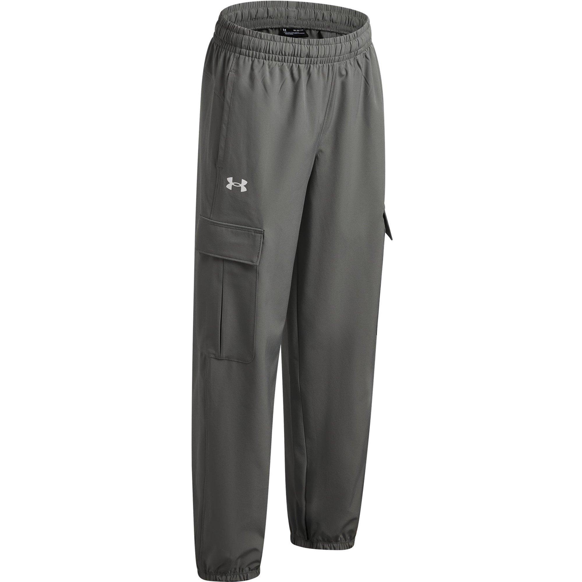 Green/White - Under Armour - UA Rival Woven Girls Cargo Pants - 3