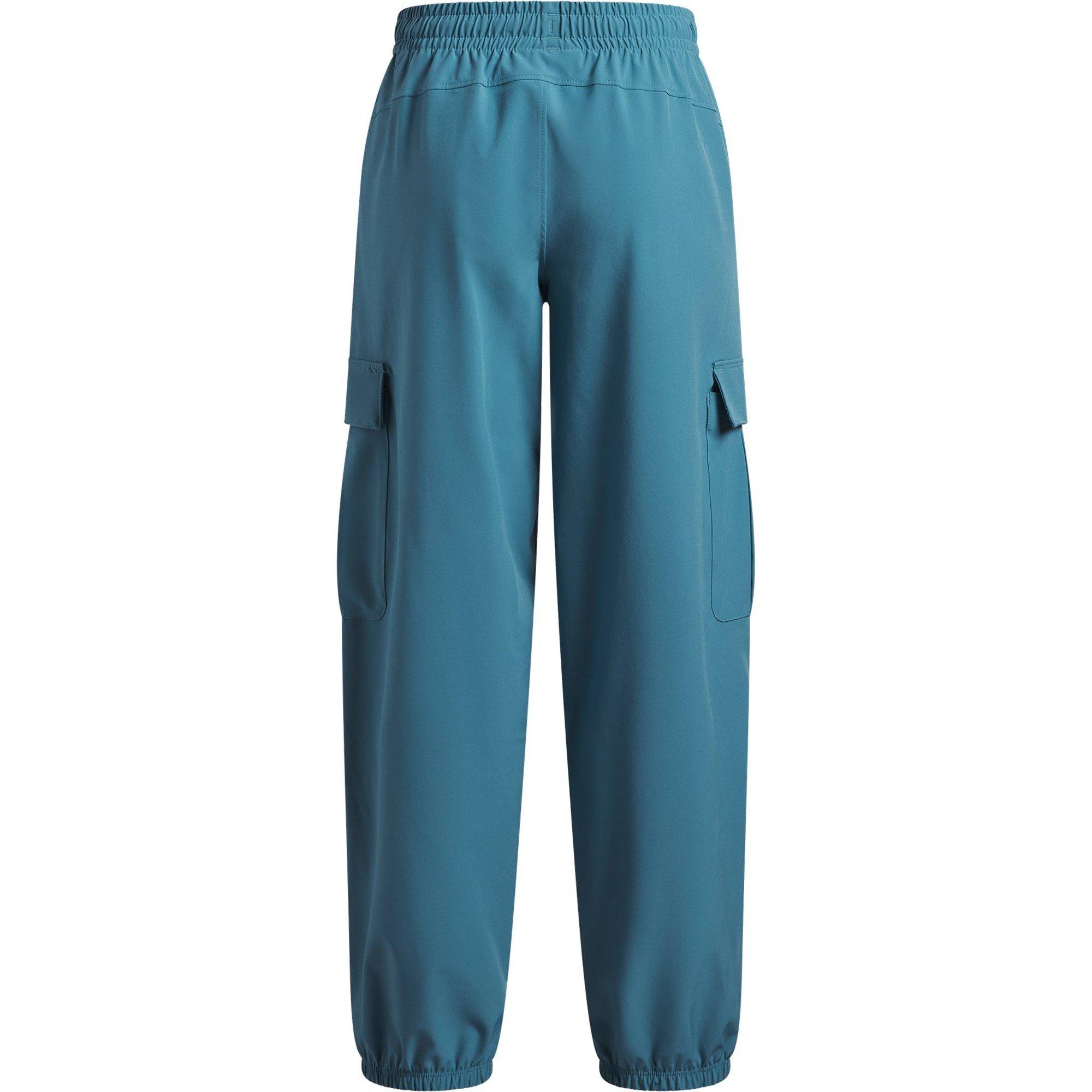Blue/White - Under Armour - UA Rival Woven Girls Cargo Pants - 2