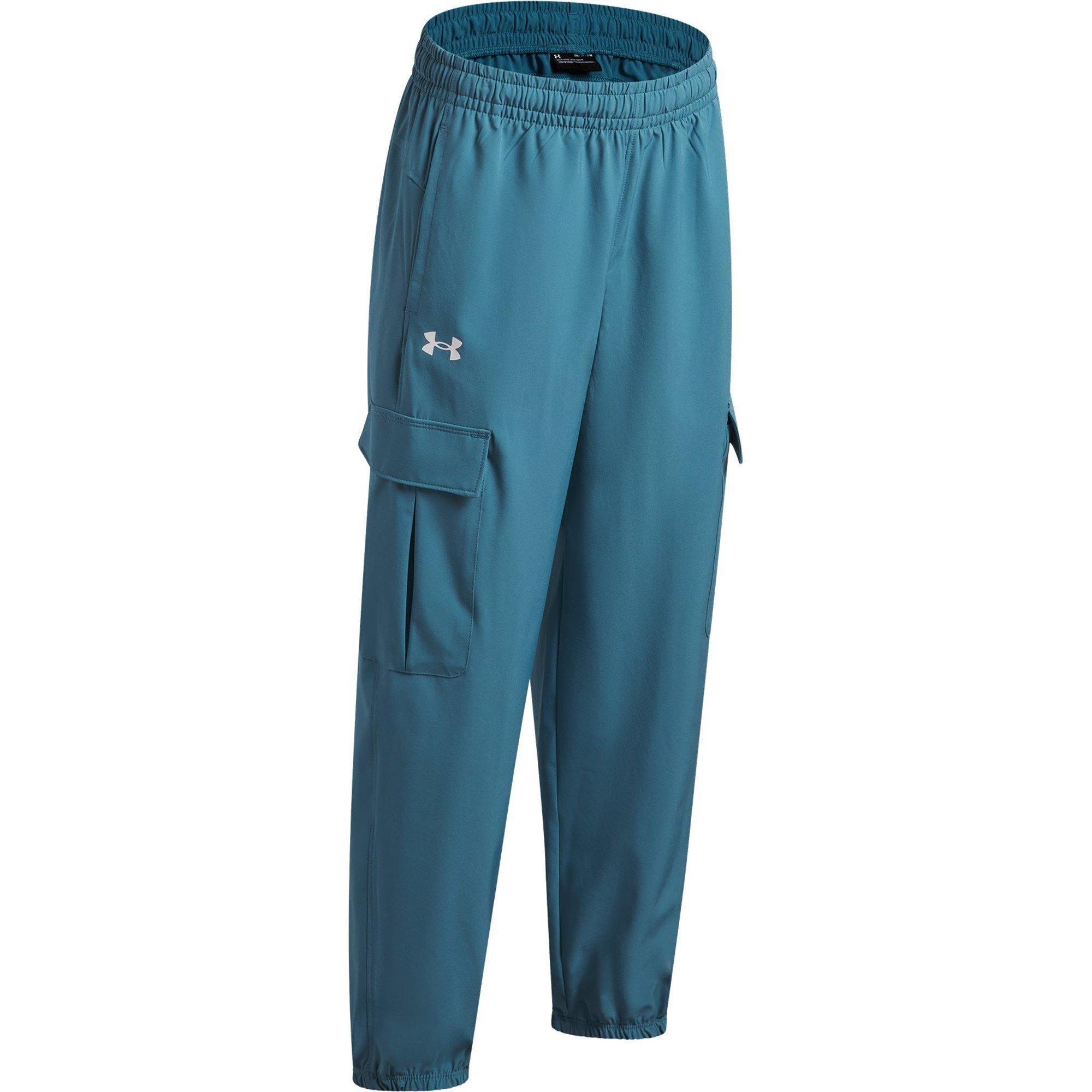 Blue/White - Under Armour - UA Rival Woven Girls Cargo Pants - 3