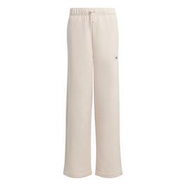 adidas Lounge Cotton Fleece Wide-Leg Trousers Juniors