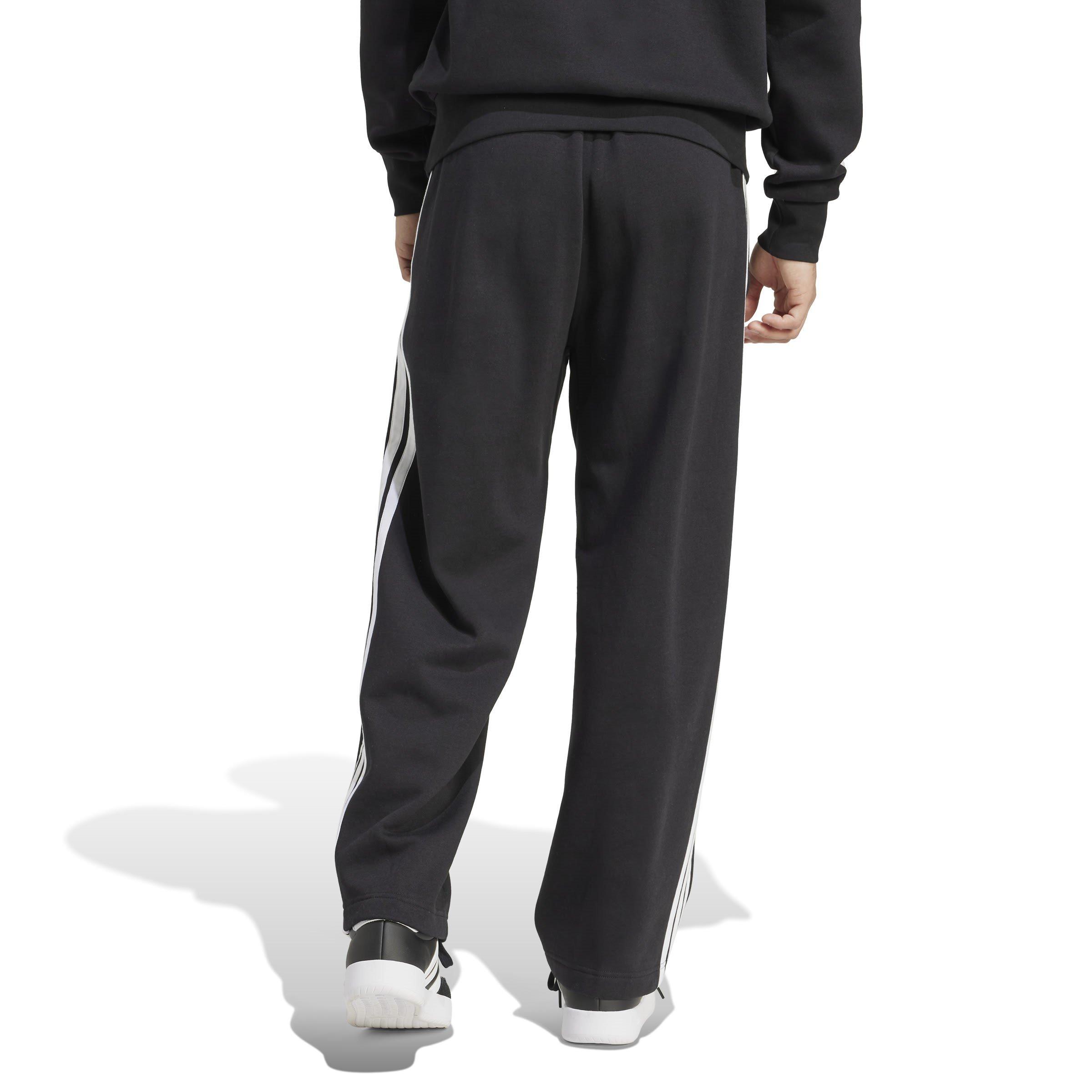 Negro/Blanco - adidas - Open Hem Fleece Joggers - 3