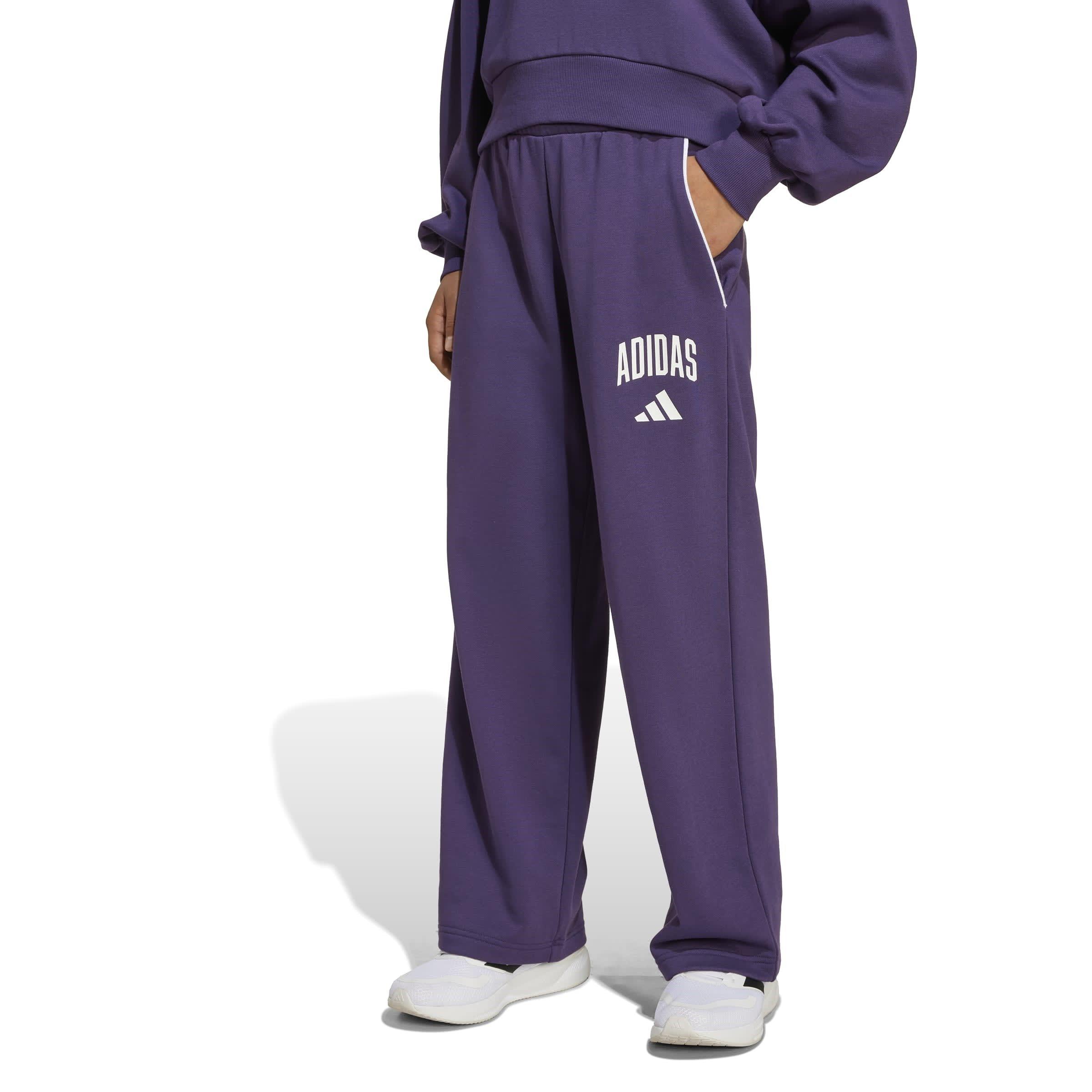 Plum/White - adidas - Seasonals Essentials Collegiate Joggers Kids - 2
