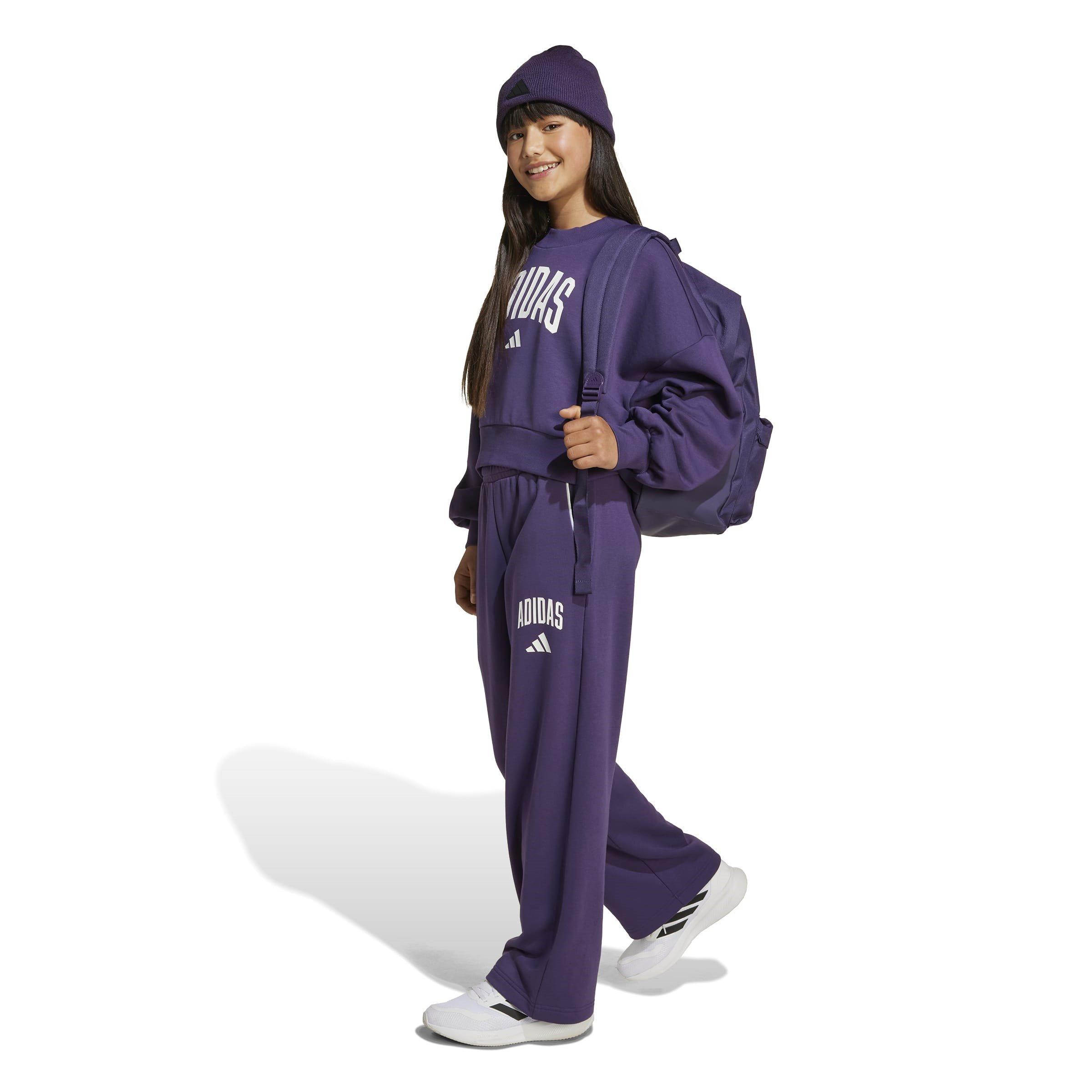 Plum/White - adidas - Seasonals Essentials Collegiate Joggers Kids - 6