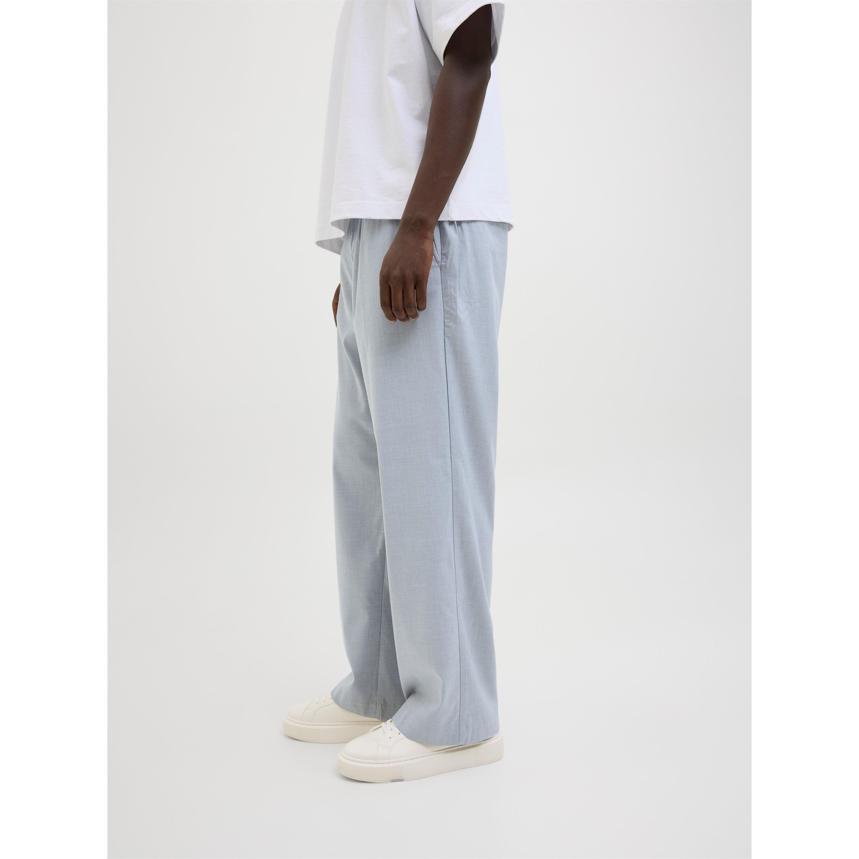 Grey Melange - Jack and Jones - Men's Bill Open Hem Fleece Joggers - 3