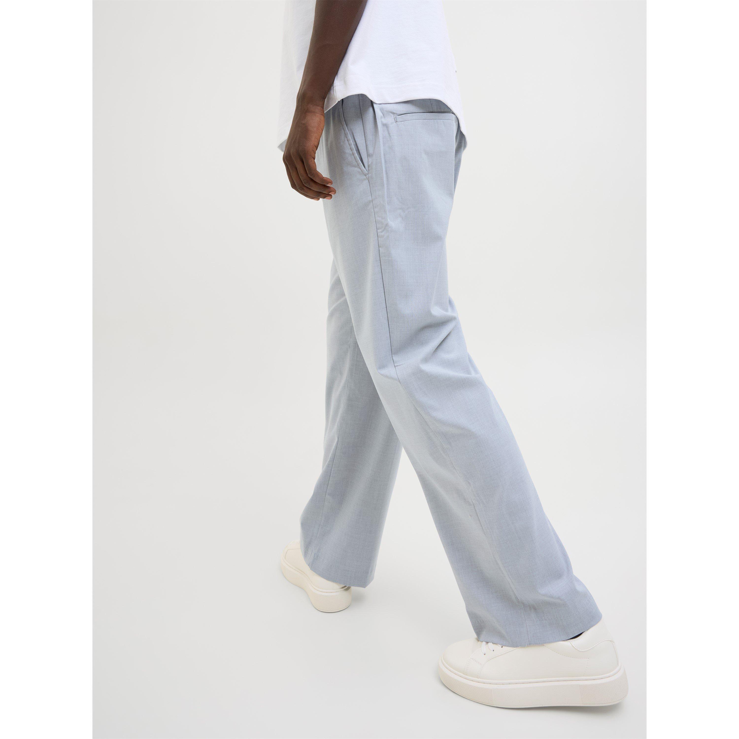 Grey Melange - Jack and Jones - Men's Bill Open Hem Fleece Joggers - 6