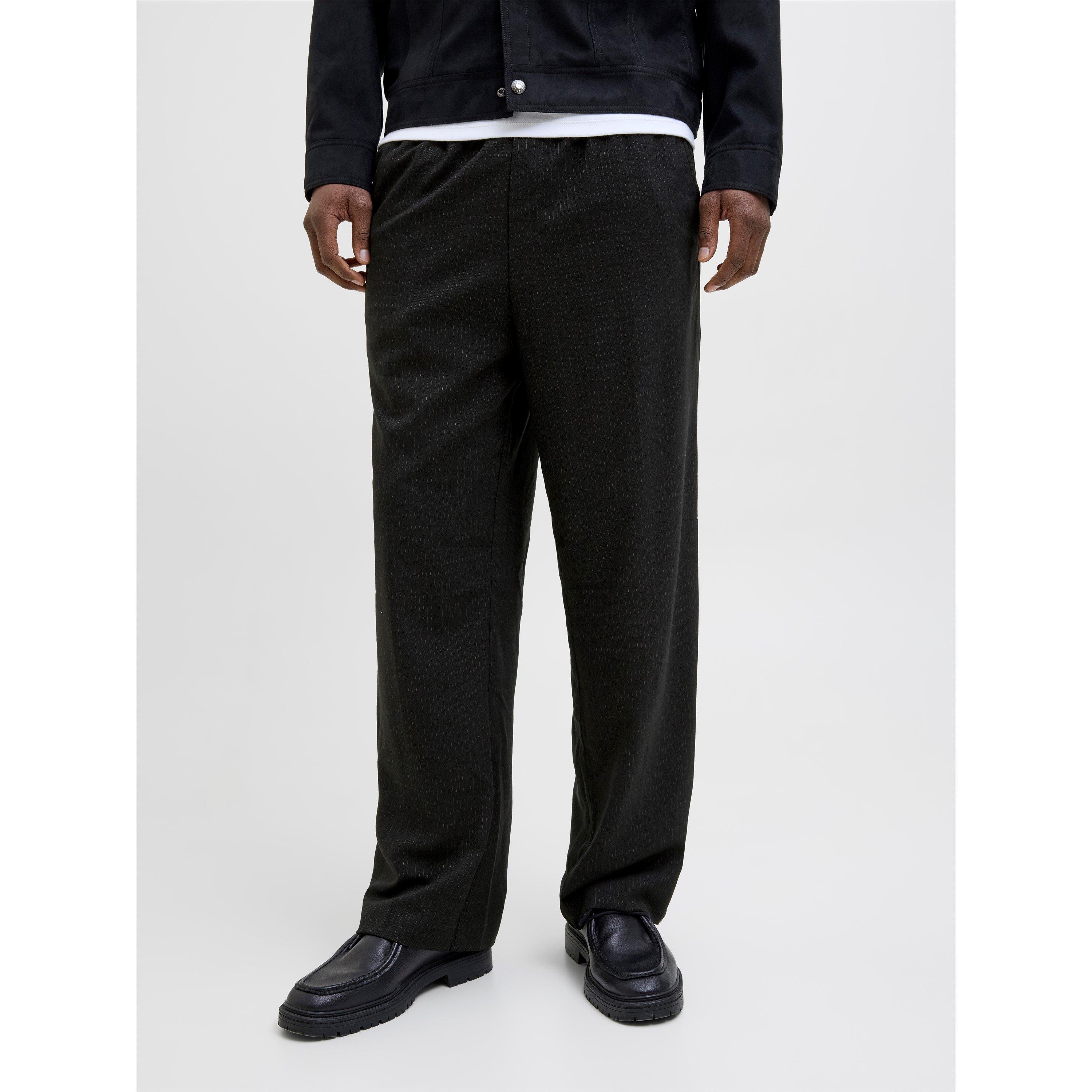 Jack And Jones Men's Bill Open Hem Fleece Joggers - Black - 2XL