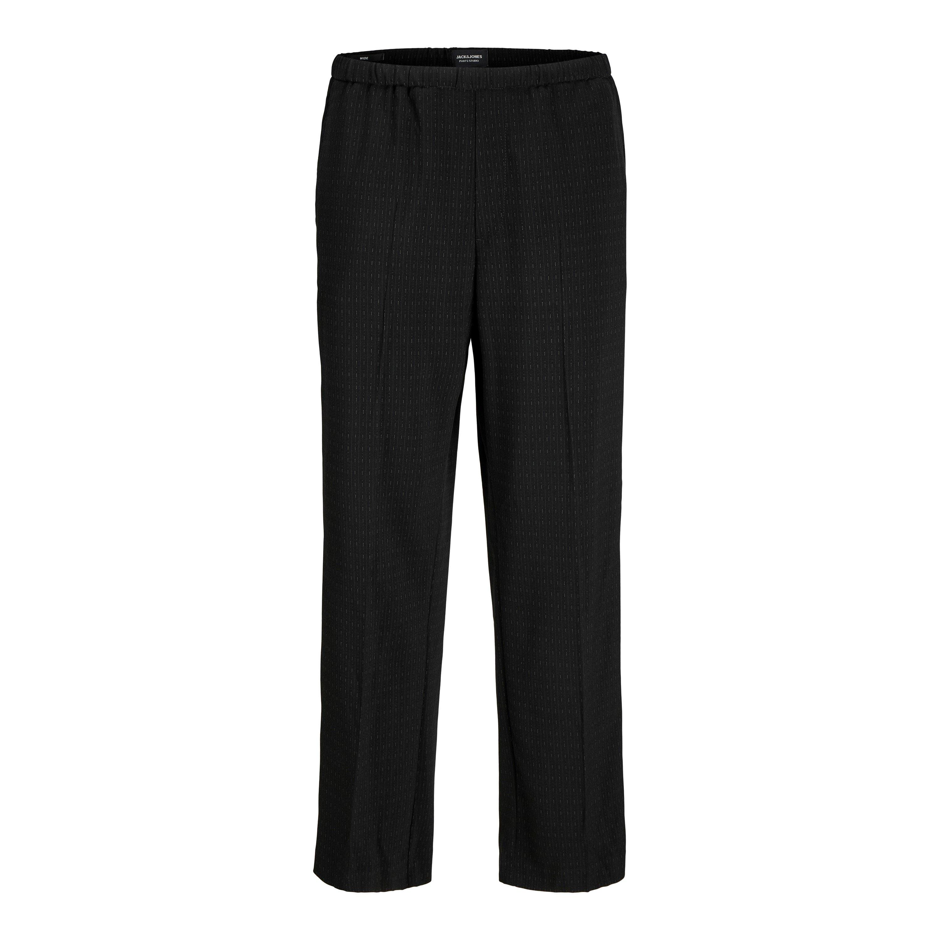 Black - Jack and Jones - Bill Open Hem Fleece Joggers - 7