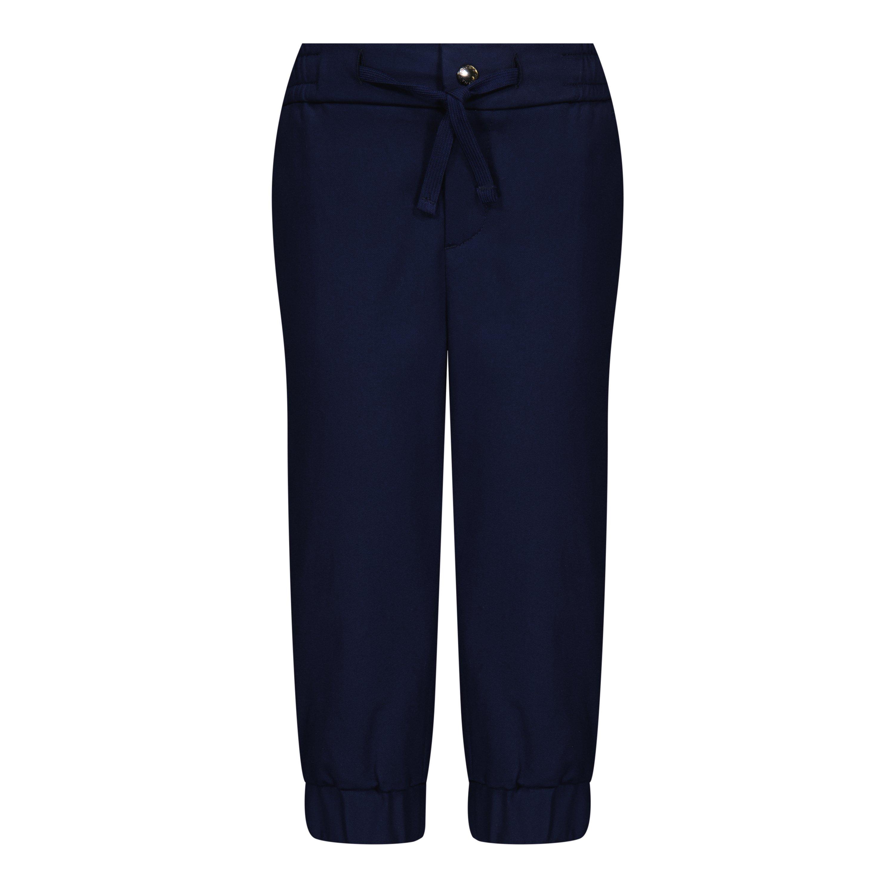 Blue B0065 - Dolce and Gabbana - Kids' Logo Closed Hem Fleece Joggers - 1