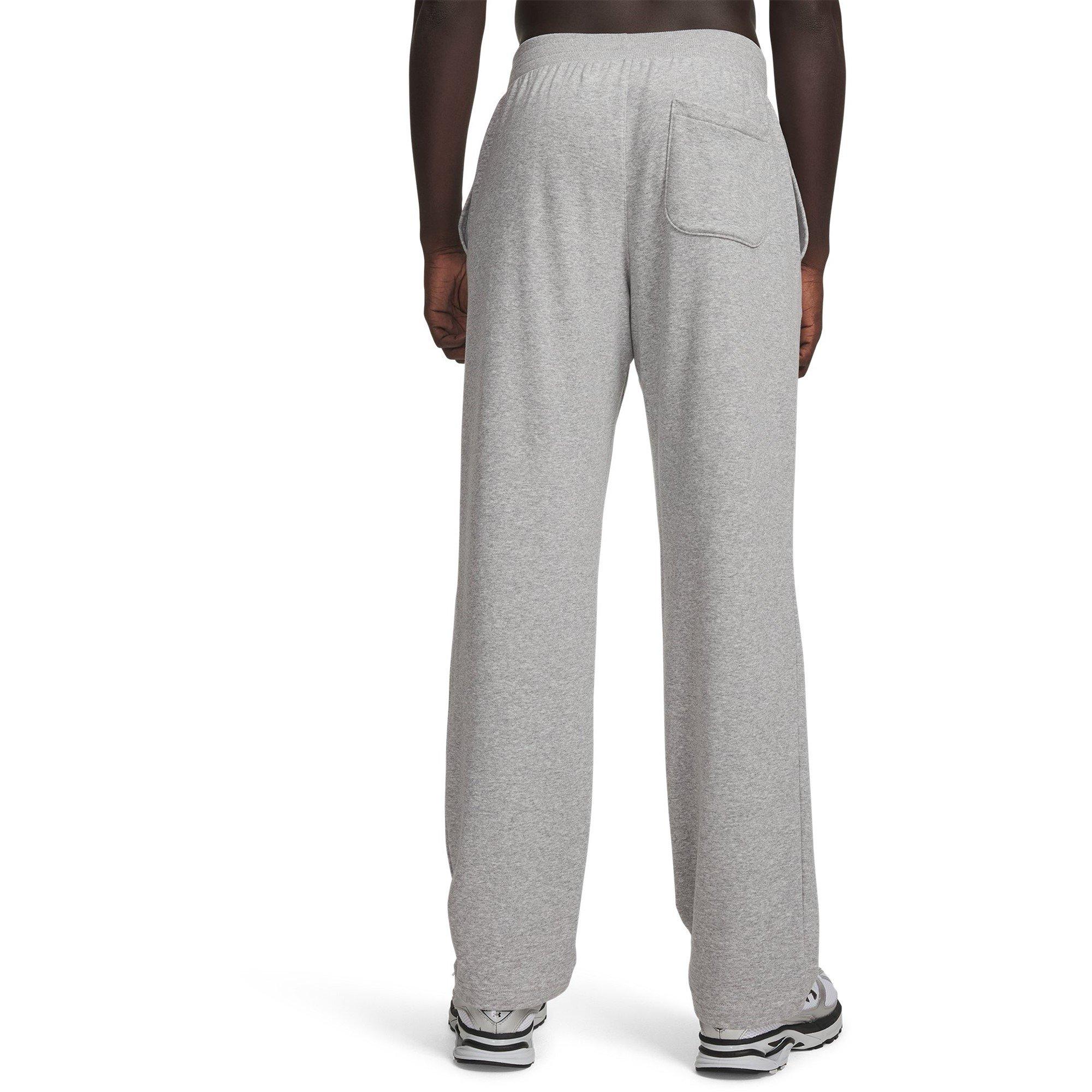 Grey/Black - Under Armour - Men's Rival LW Pant Open Hem Fleece Joggers - 2