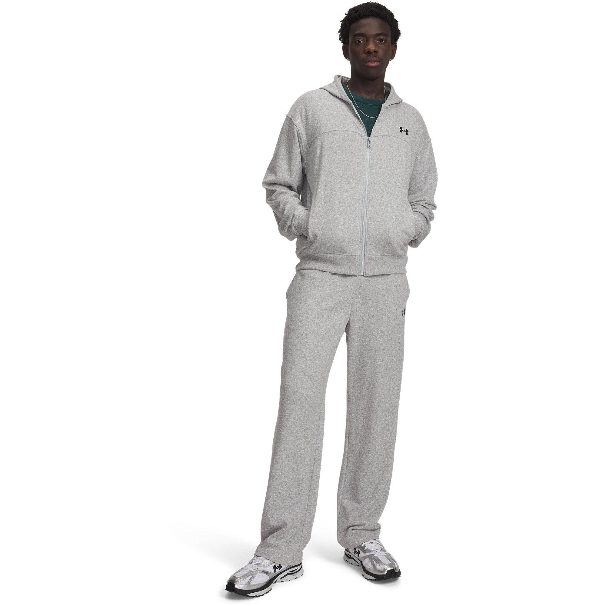 Grey/Black - Under Armour - Men's Rival LW Pant Open Hem Fleece Joggers - 3