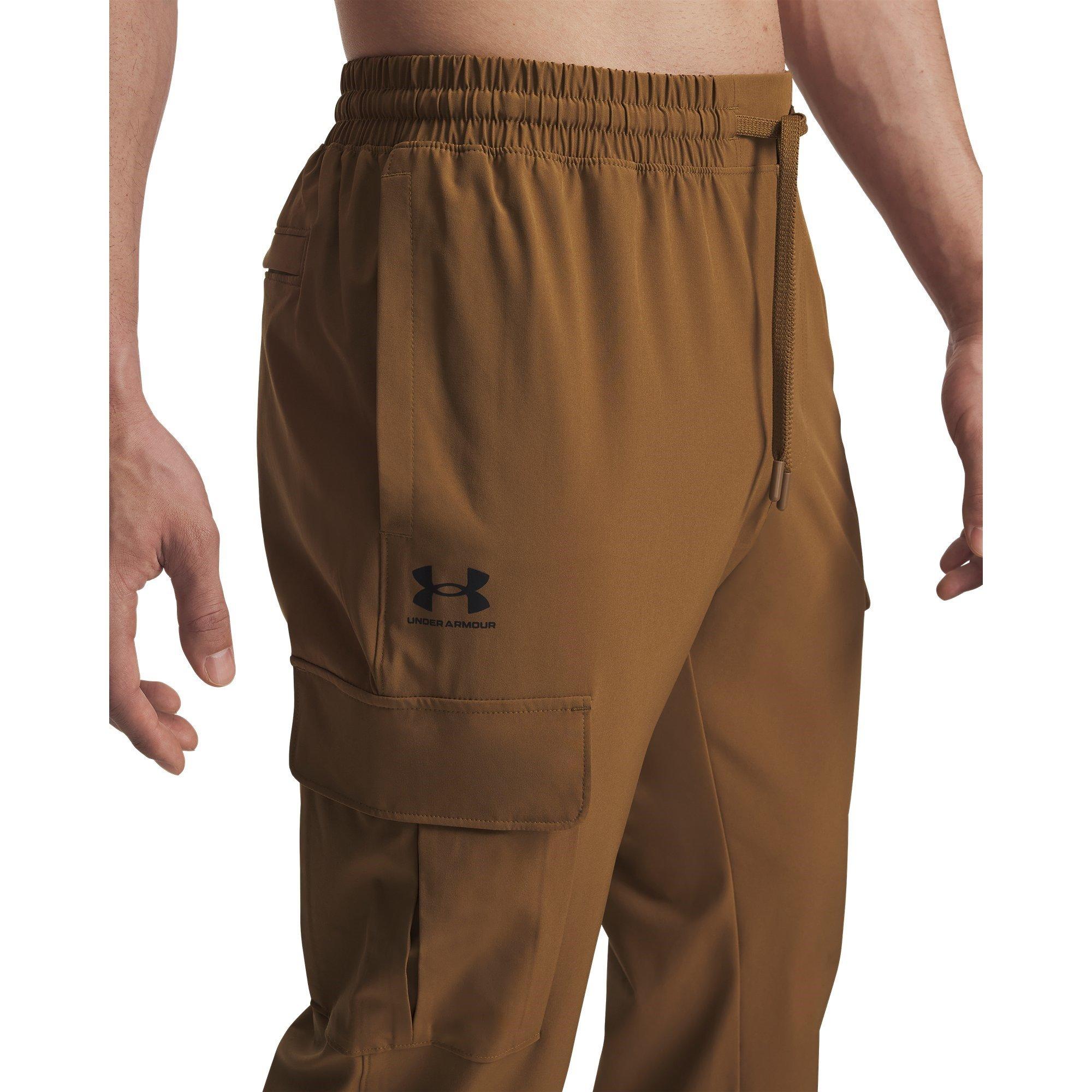 Brown - Under Armour - Vibe Woven Open Hem Fleece Joggers - 6