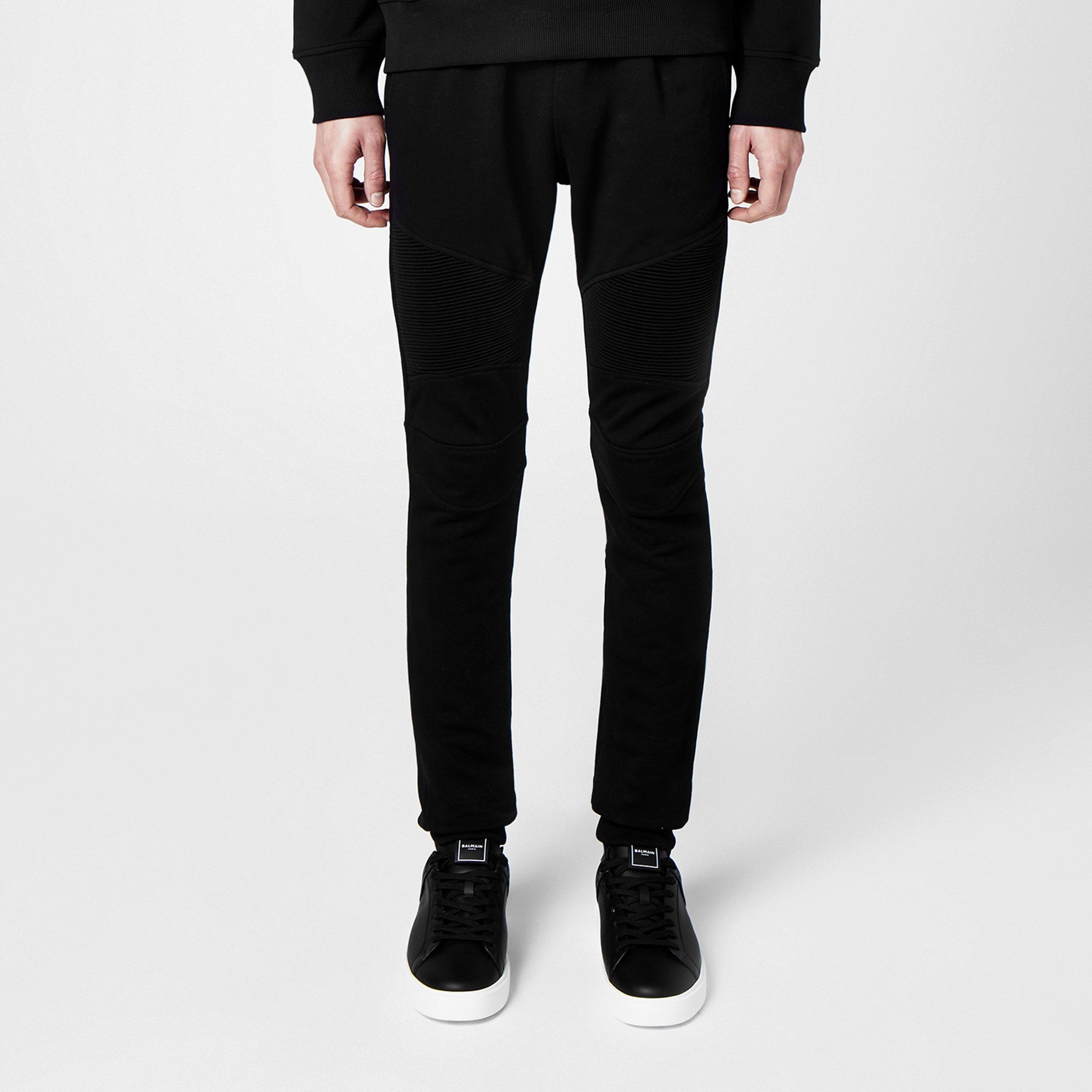 Balmain Logo Cotton Sweatpants - Noir/Blanc EAB - L