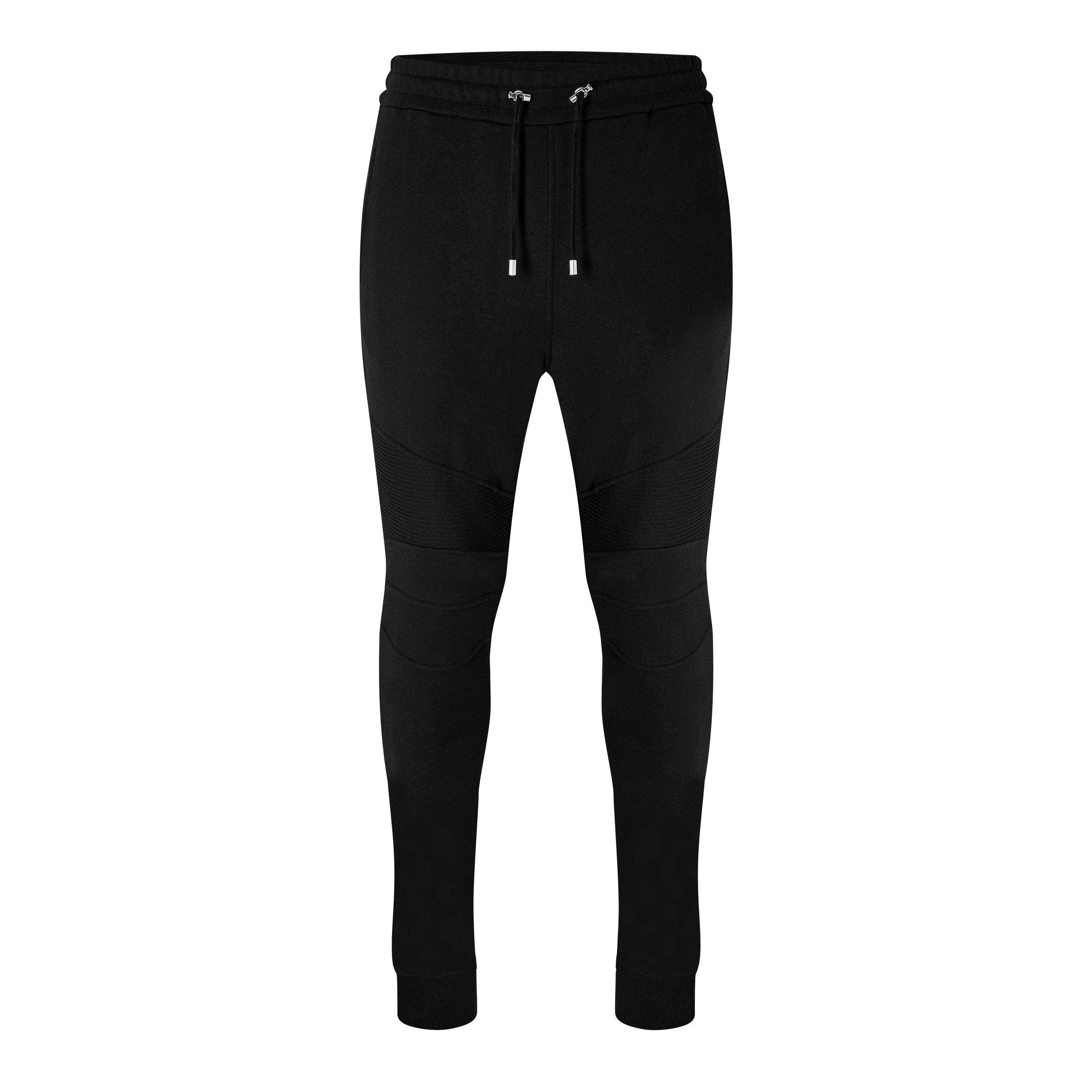 Noir/Blanc EAB - Balmain - Logo Cotton Sweatpants - 5