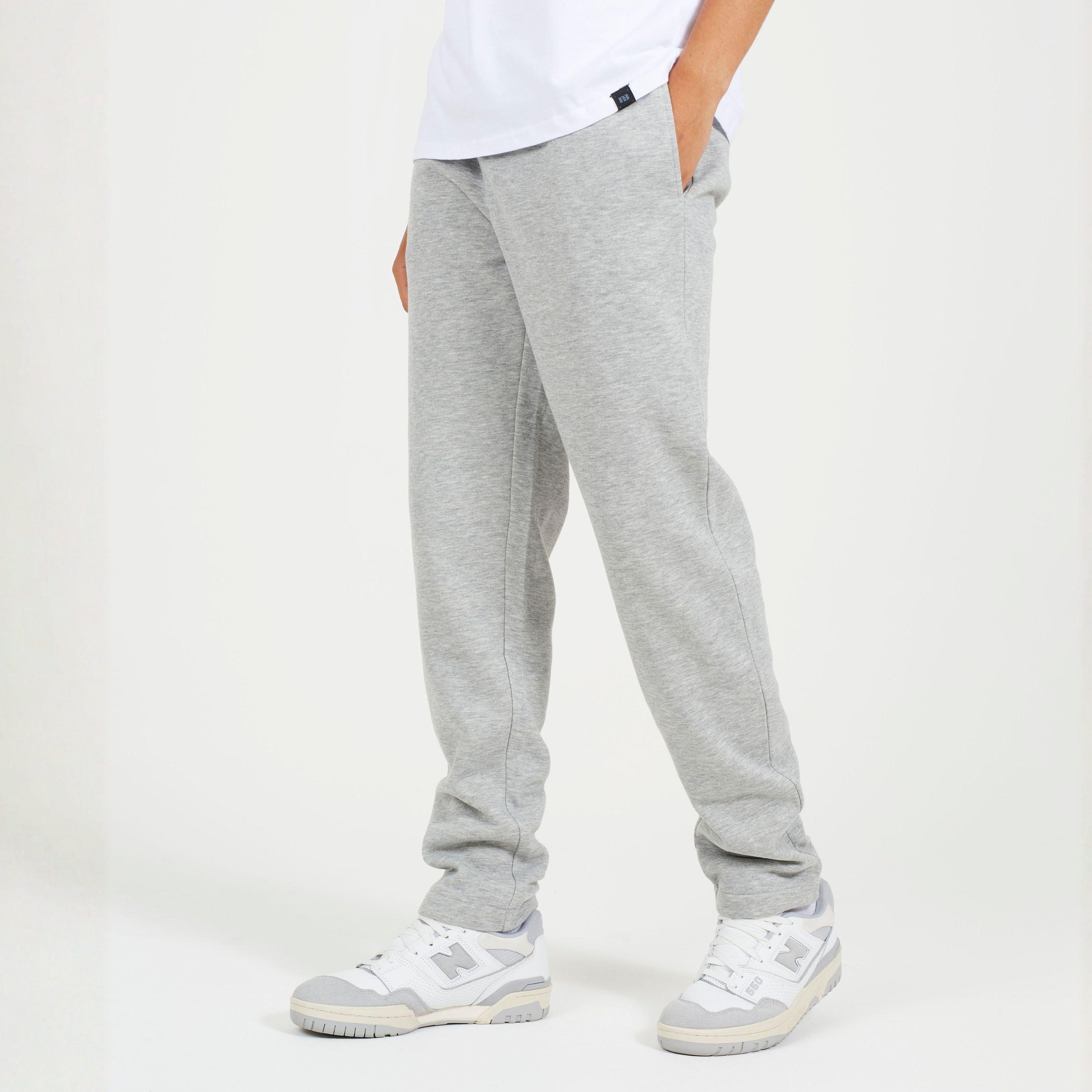 Men's Straight Leg Open Hem Fleece Jogging Bottoms
