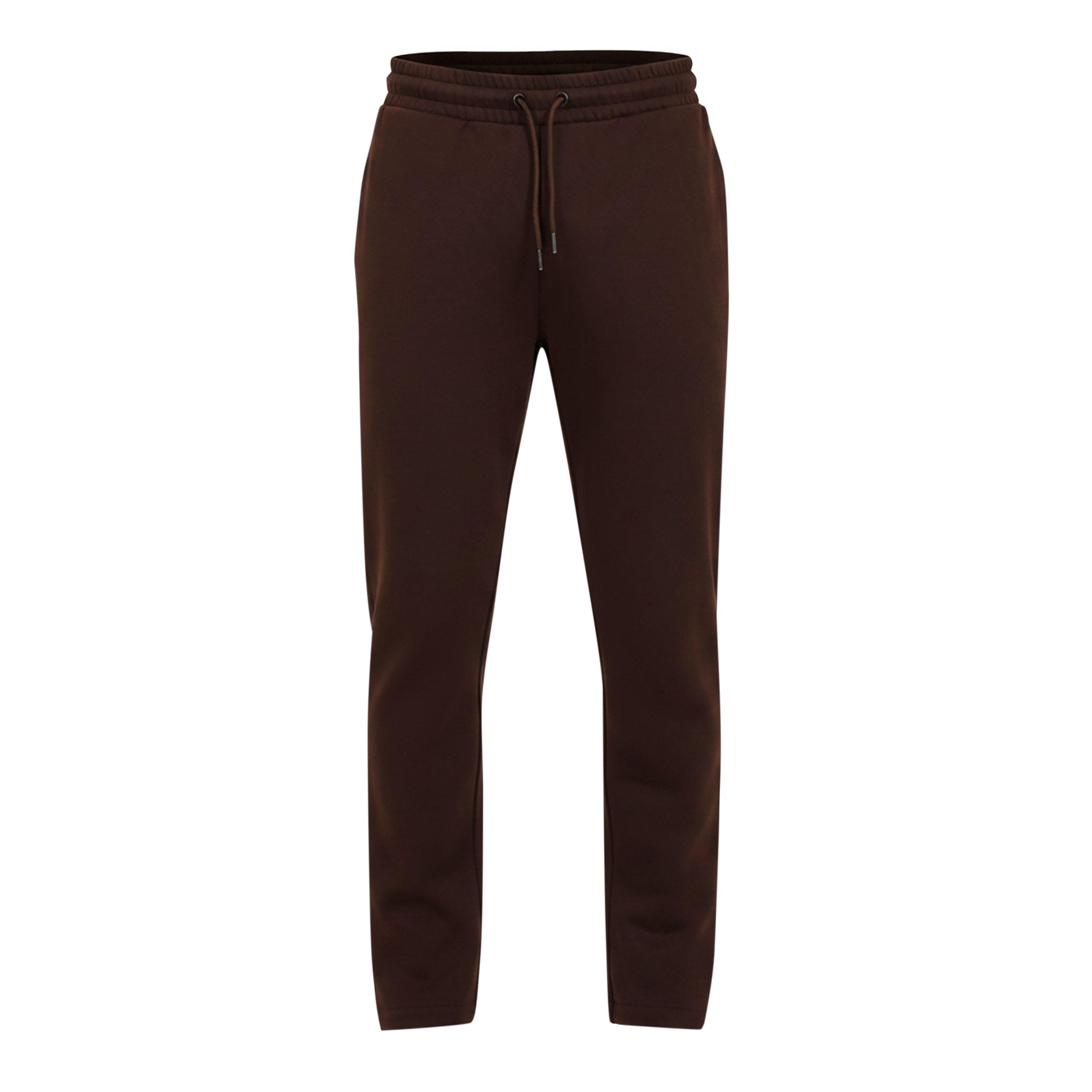 Brave Soul Men's Bs Straight Leg Open Hem Jogging Bottoms - Chocolate - Medium
