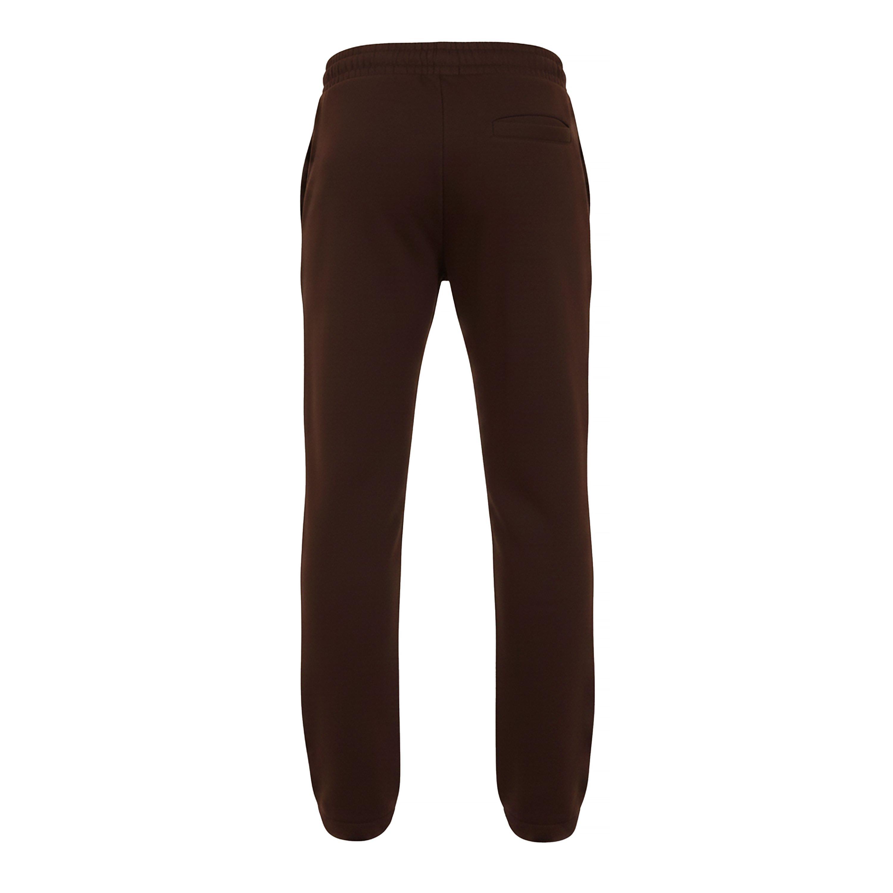 Chocolate - Brave Soul - BS Mens Straight Leg Open Hem Jogging Bottoms - 2