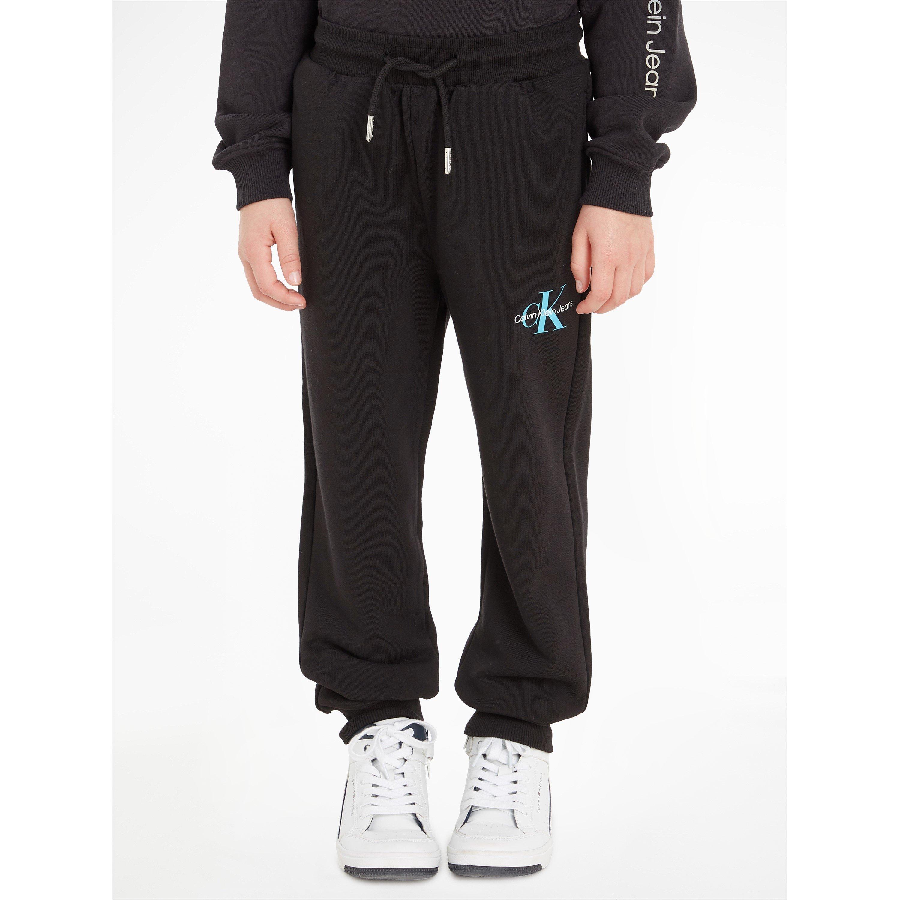 CK Black BEH - Calvin Klein Jeans - Kids' Monogram Closed Hem Fleece Joggers - 2