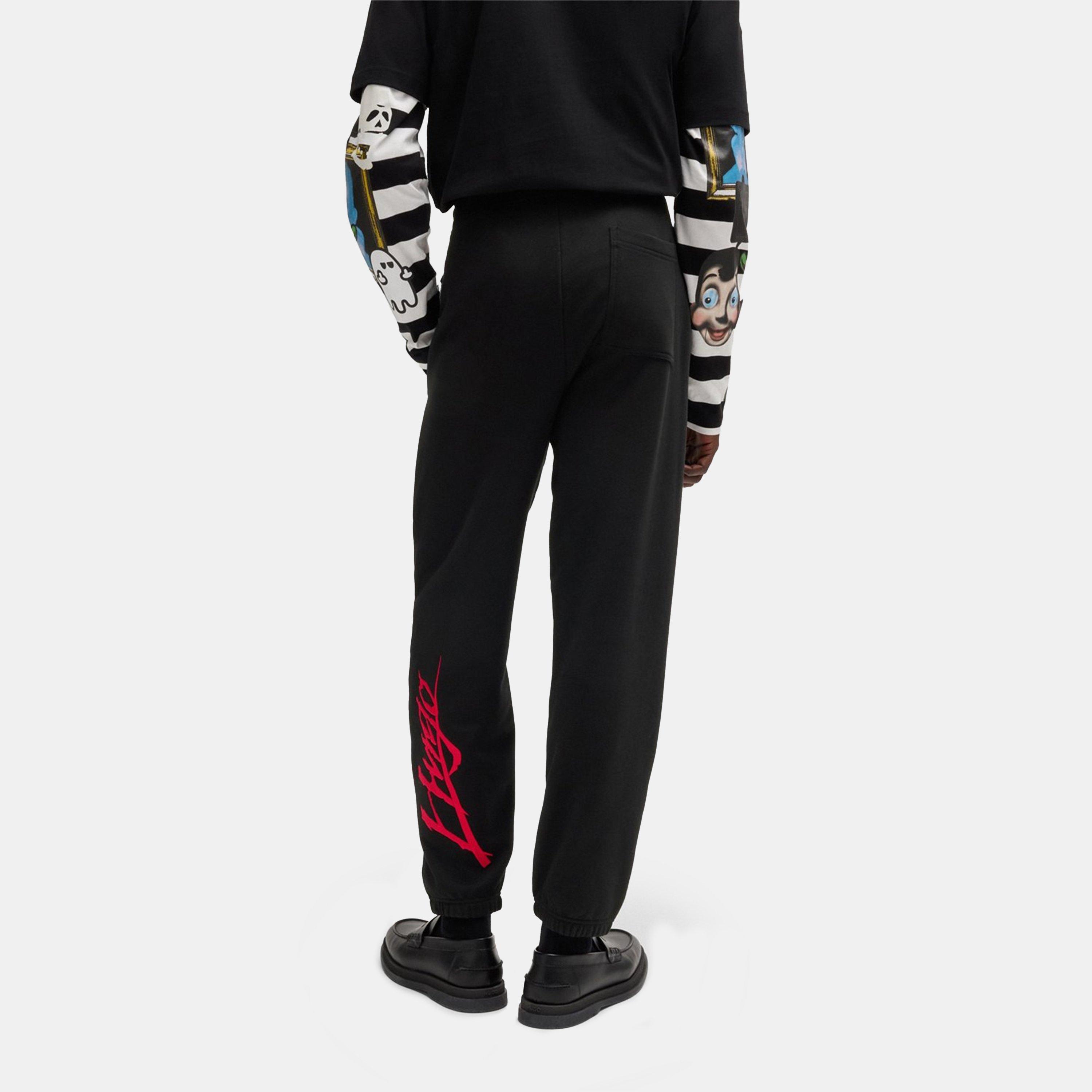 Black 001 - Hugo - Men's Closed Hem Fleece Joggers - 3