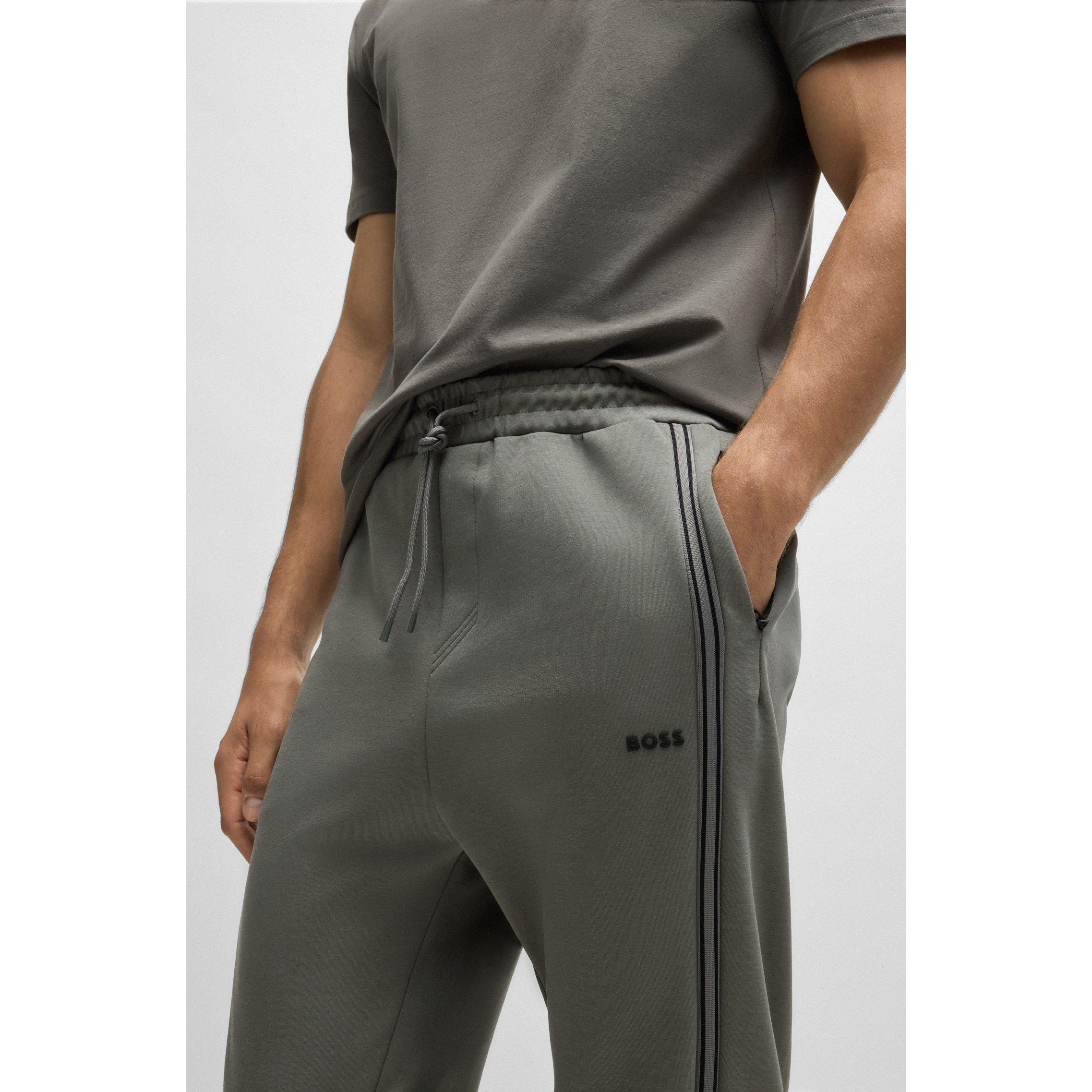 Lt/Pstl Grey - Boss - Men's HBG Hadiko Jogging Bottoms, Elasticated Waistband - 4