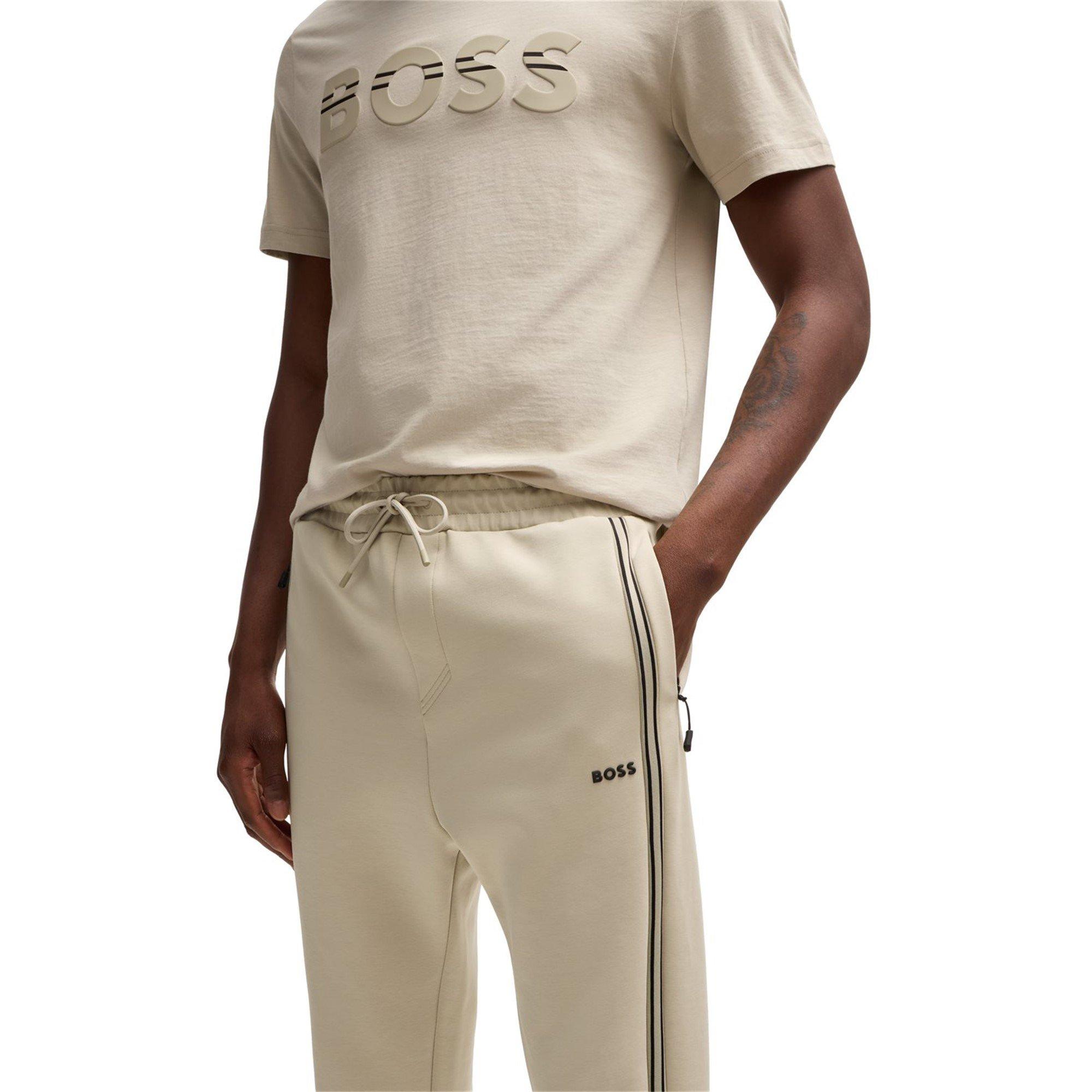 Light Beige 271 - Boss - Men's HBG Hadiko Jogging Bottoms, Elasticated Waistband - 4