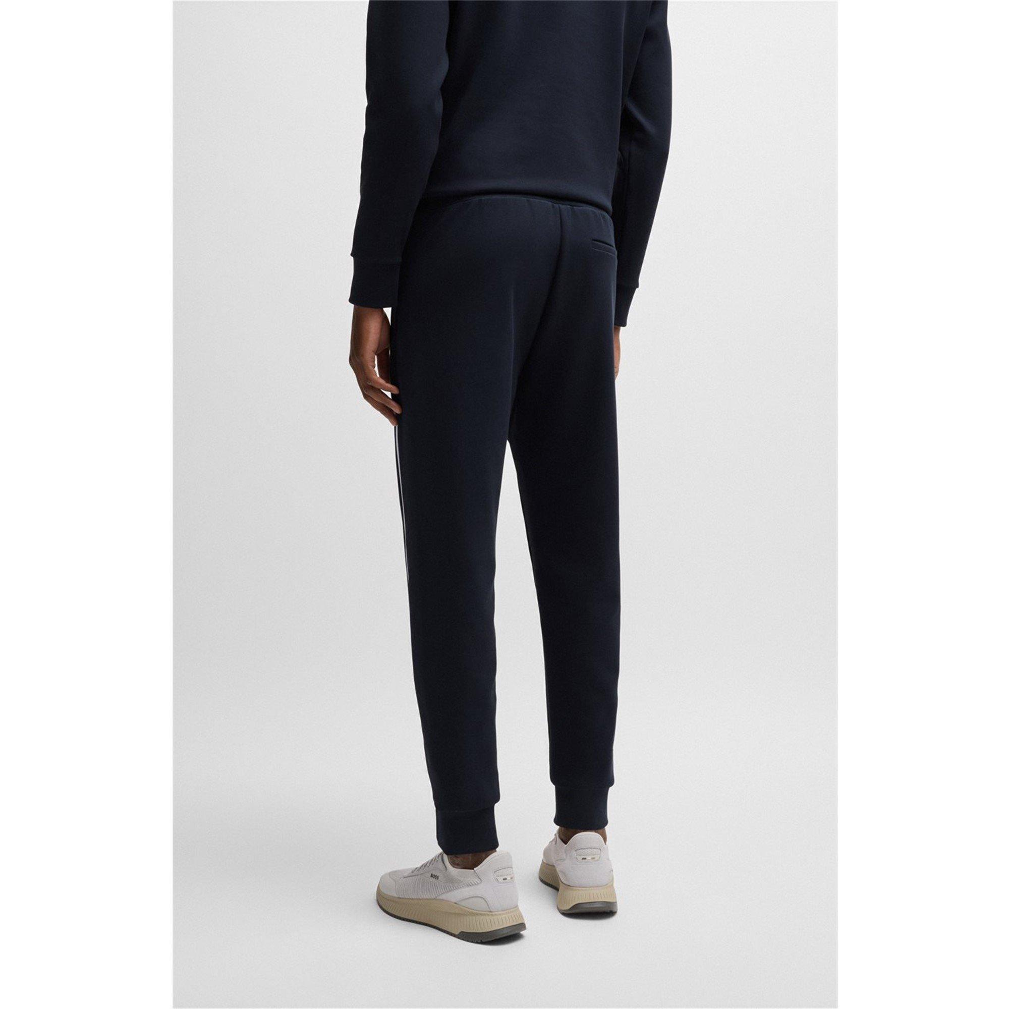 Dark Blue 402 - Boss - Men's HBG Hadiko Jogging Bottoms, Elasticated Waistband - 3
