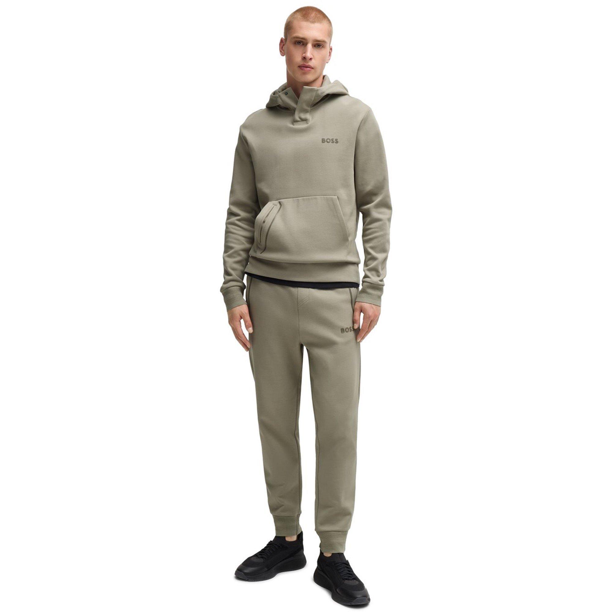 Lt Pas Grn 334 - Boss - Men's HBG Hadiko Mirror Signature Logo Jogging Bottoms - 7