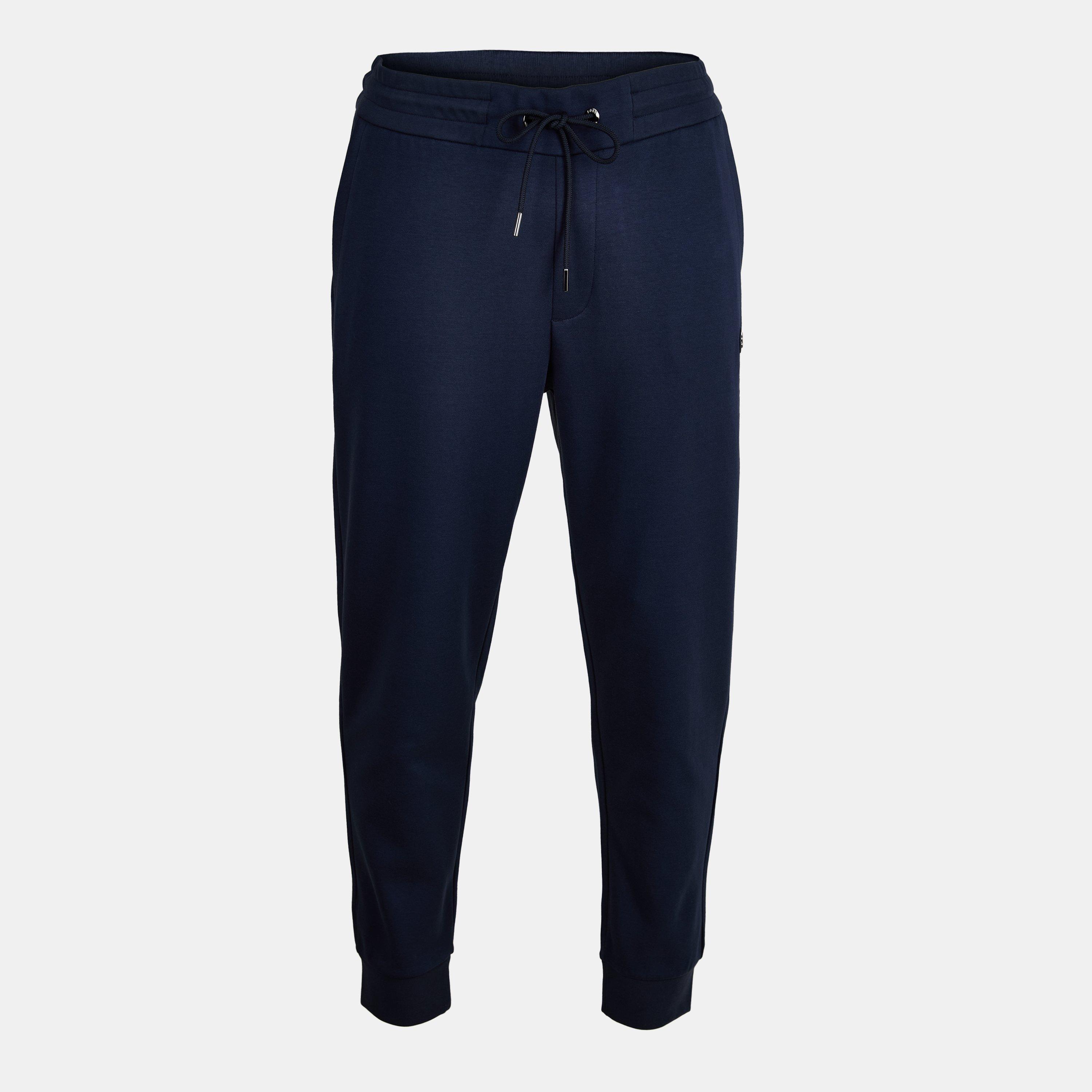 Boss Mens BOSS Closed Hem Fleece Jogging Bottoms - Dark Blue - Small