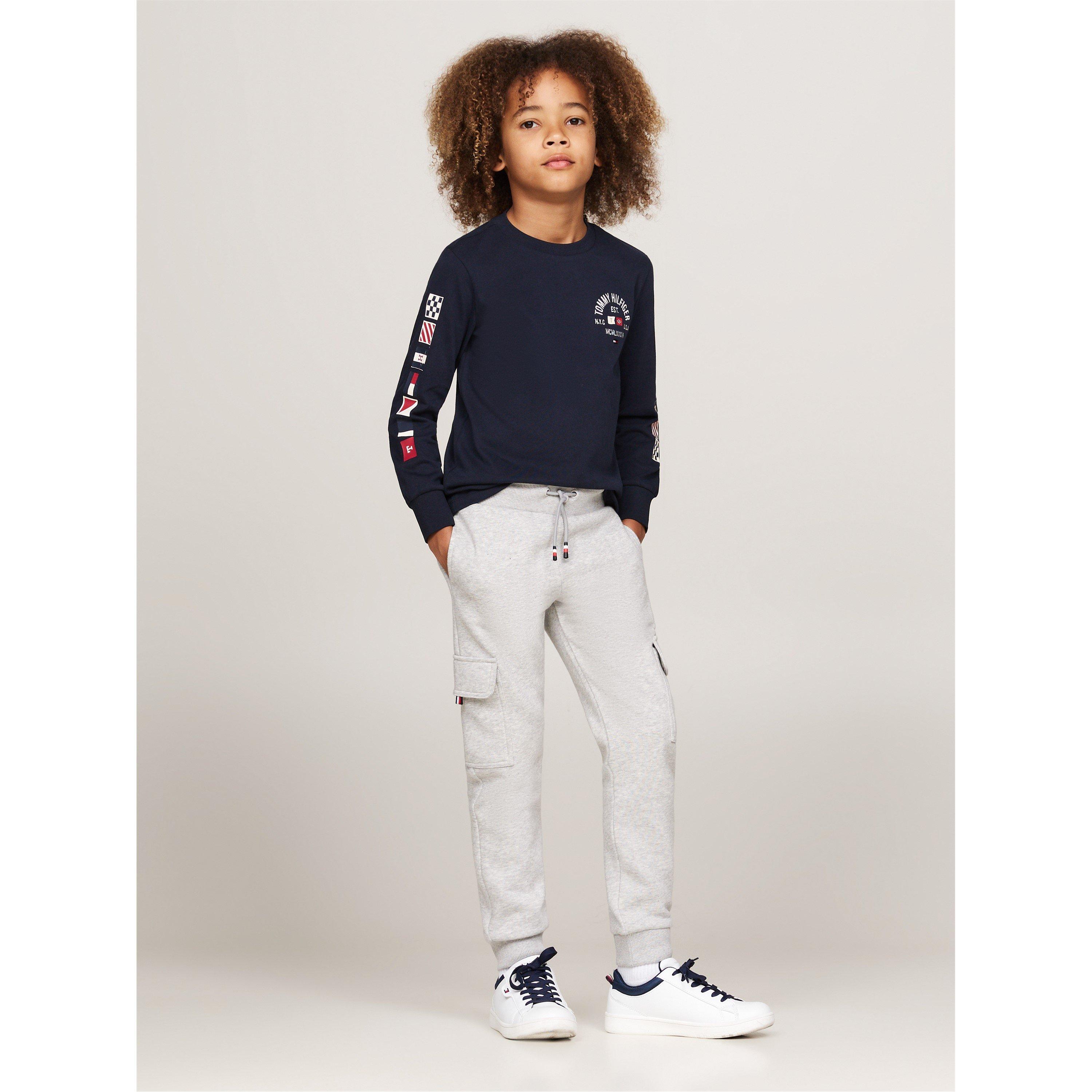 Light Grey P1A - Tommy Hilfiger - MONOTYPE FLEECE REG CARGO SWEATP - 1