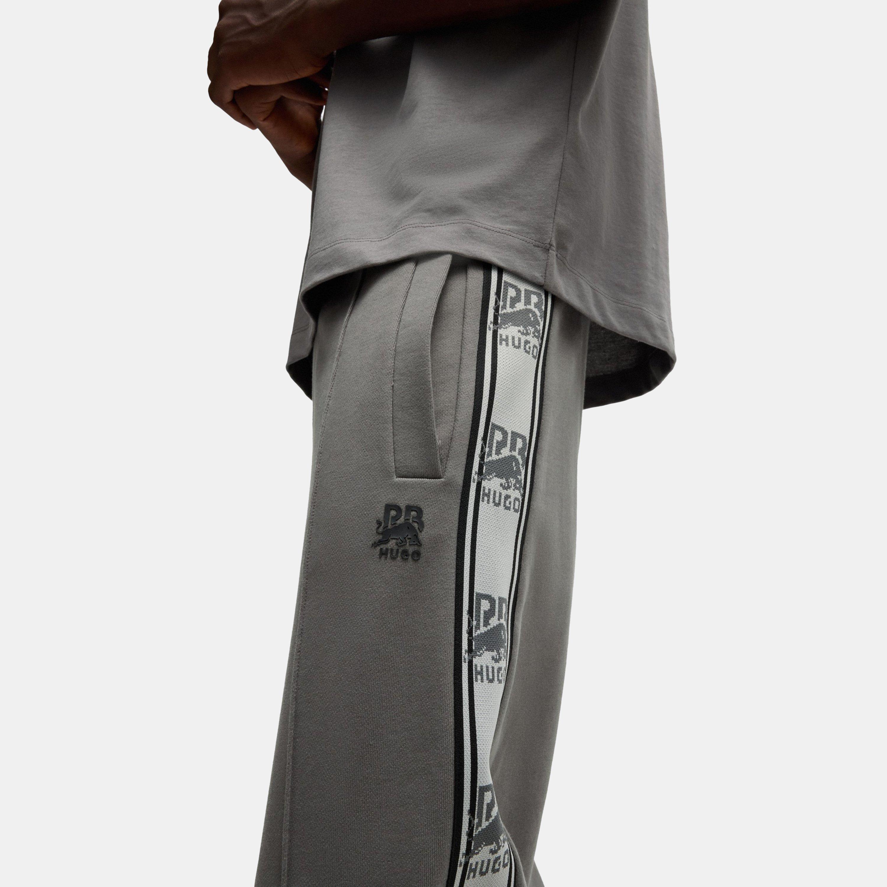 Grey 069 - Hugo - Logo Tape Tracksuit Bottoms - 3