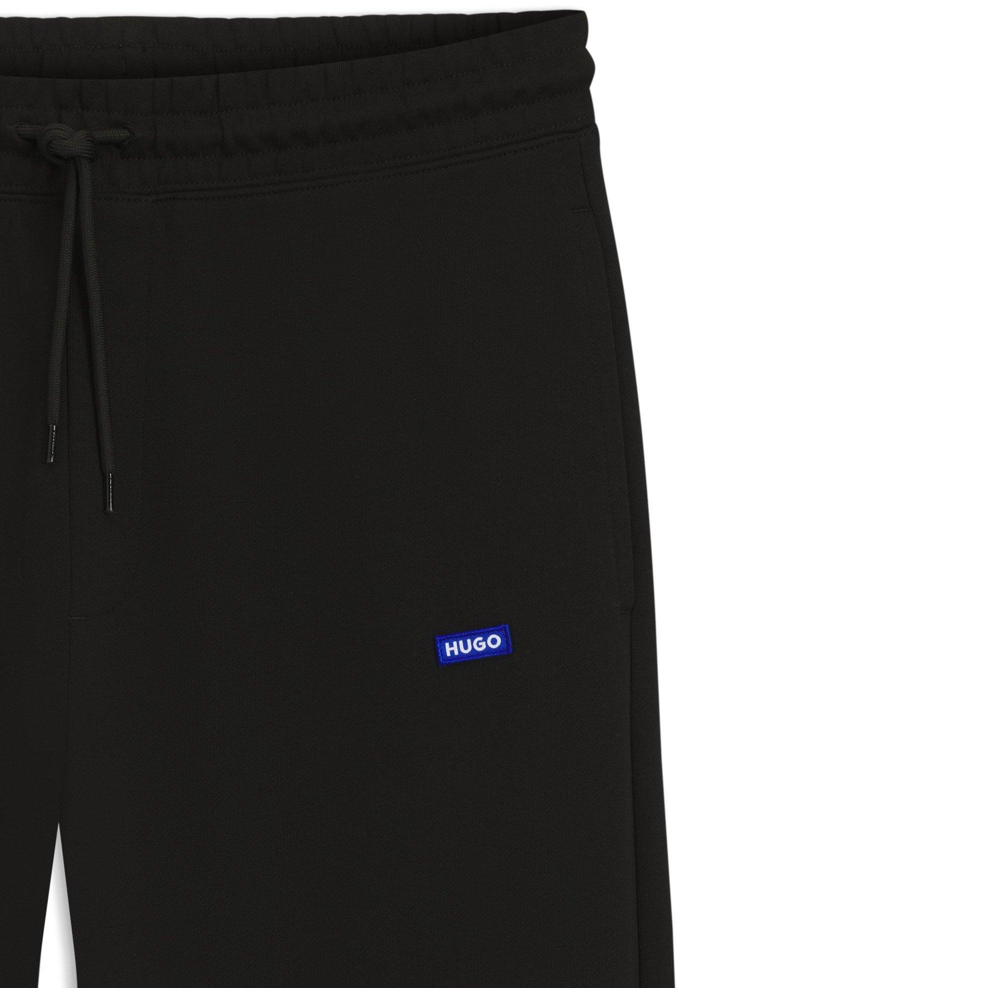 Black 001 - Hugo - HUGO Cotton-terry tracksuit bottoms - 7
