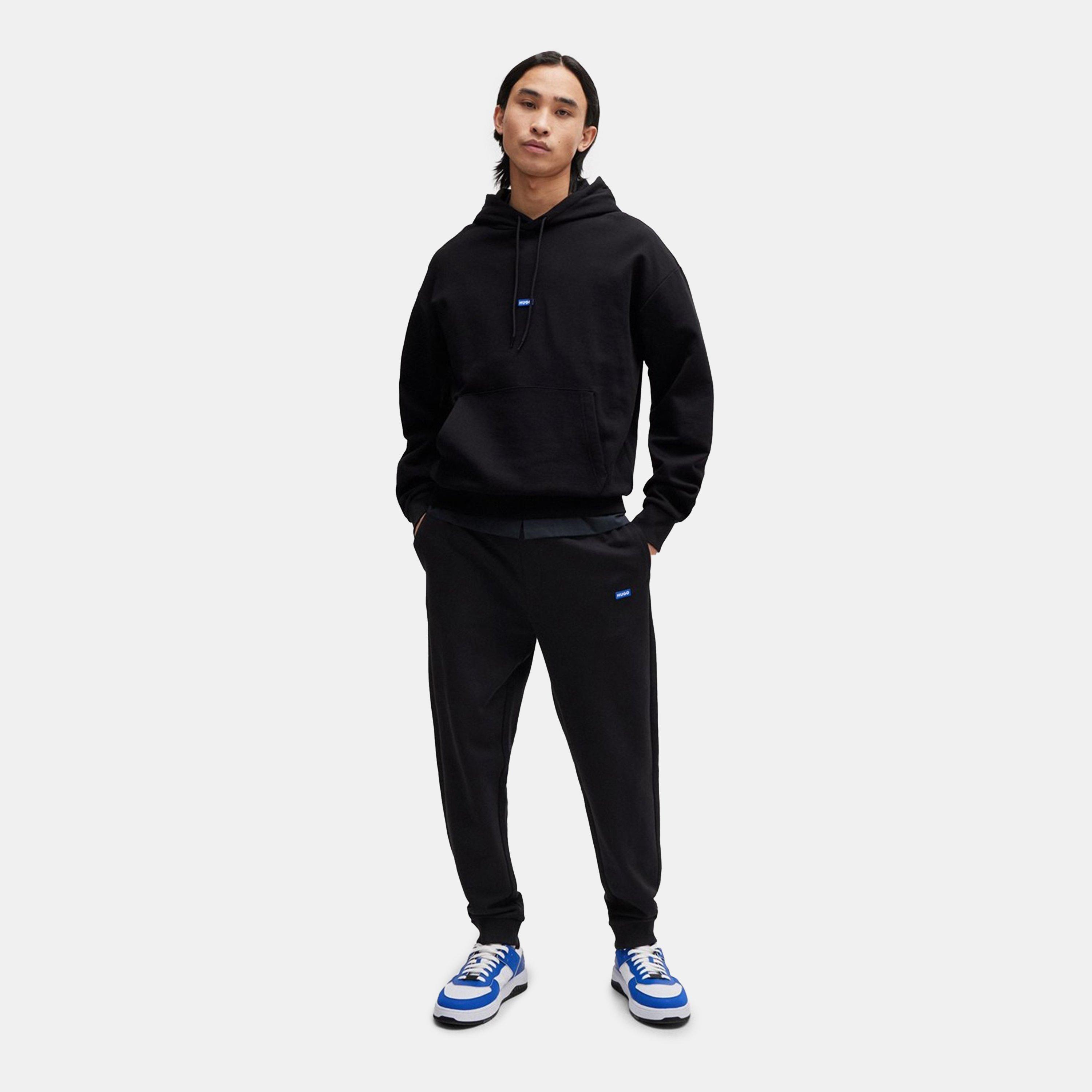Preto 001 - Hugo - Cotton-terry tracksuit bottoms - 6