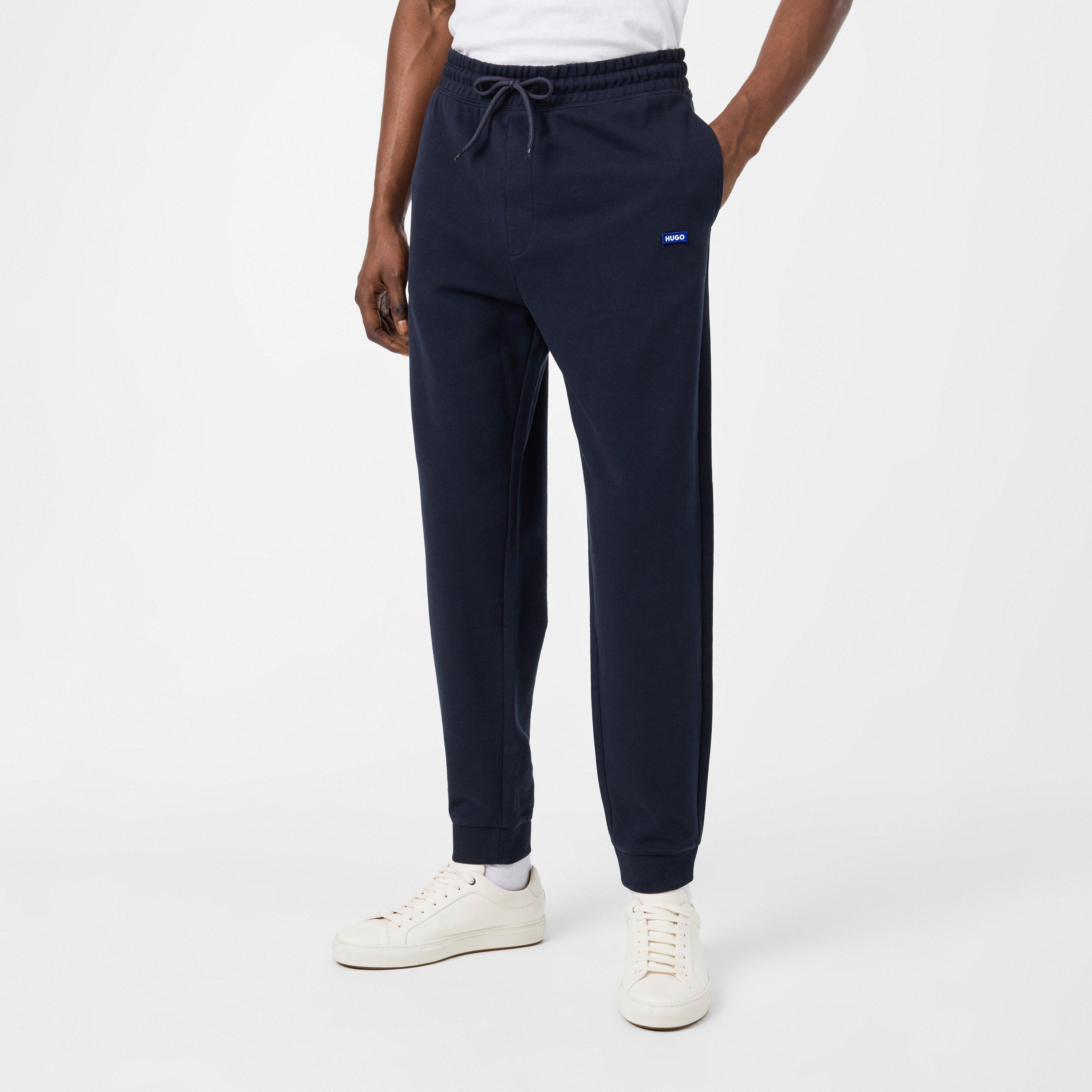 Navy - Hugo - Mens HUGO Bodywear Cotton-terry Tracksuit Bottoms - 3