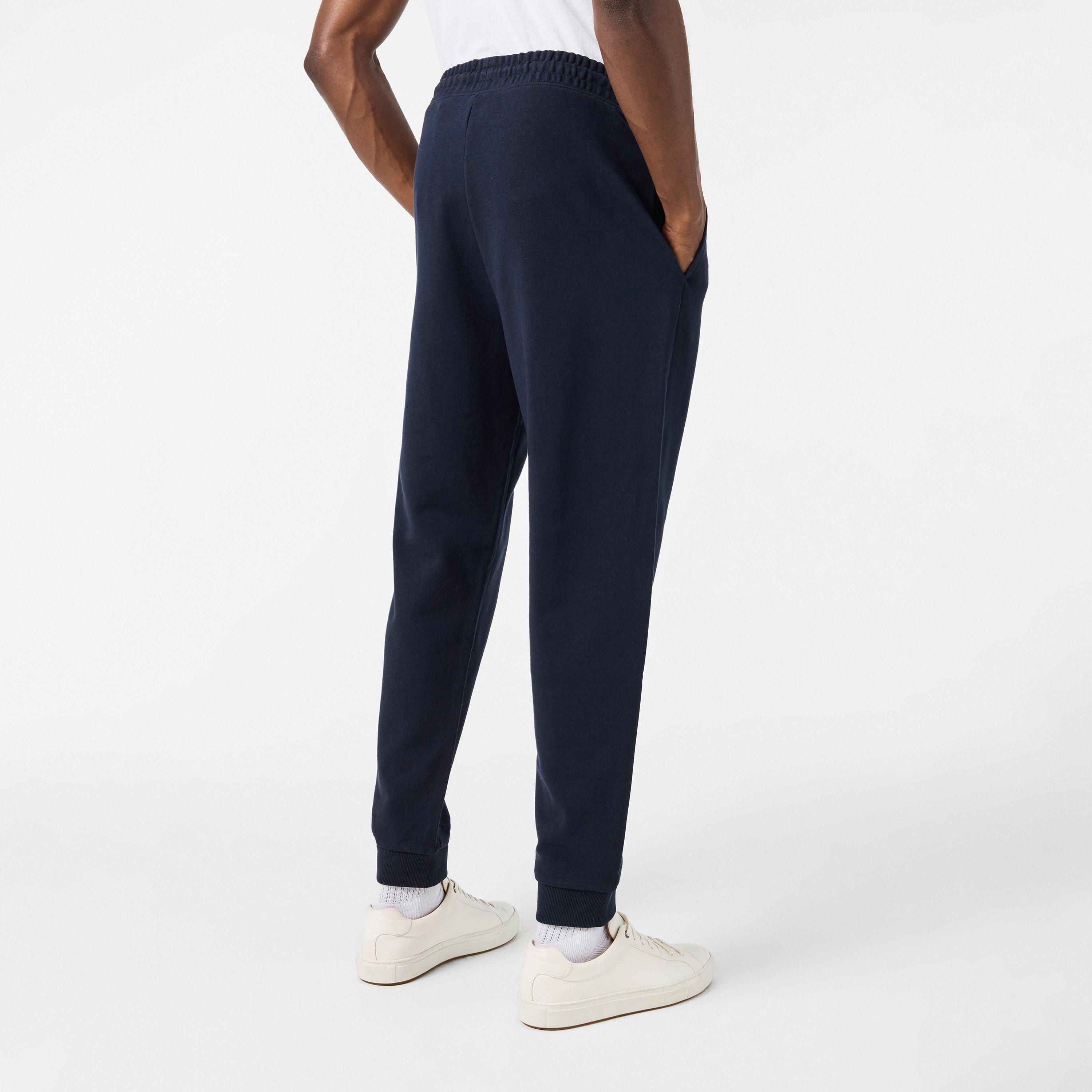 Navy - Hugo - Mens HUGO Bodywear Cotton-terry Tracksuit Bottoms - 4