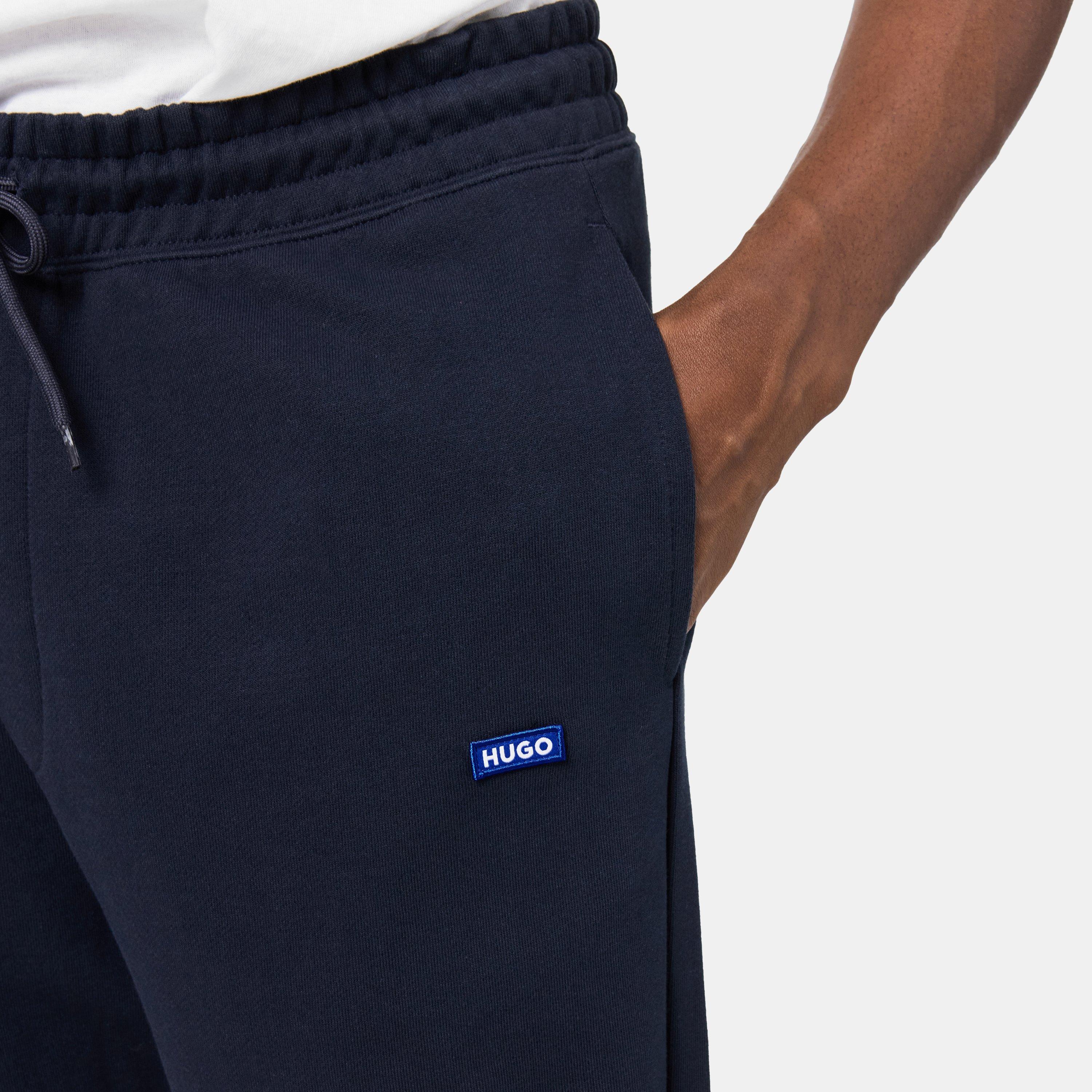 Navy - Hugo - Mens HUGO Bodywear Cotton-terry Tracksuit Bottoms - 5