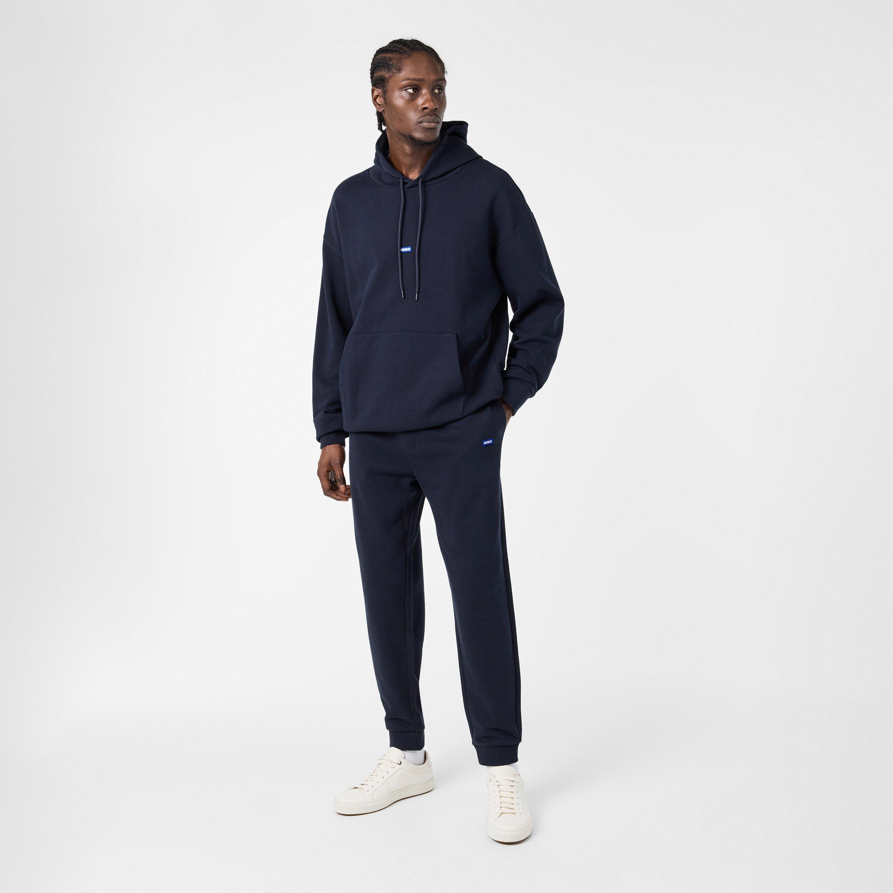 Navy - Hugo - Mens HUGO Bodywear Cotton-terry Tracksuit Bottoms - 6