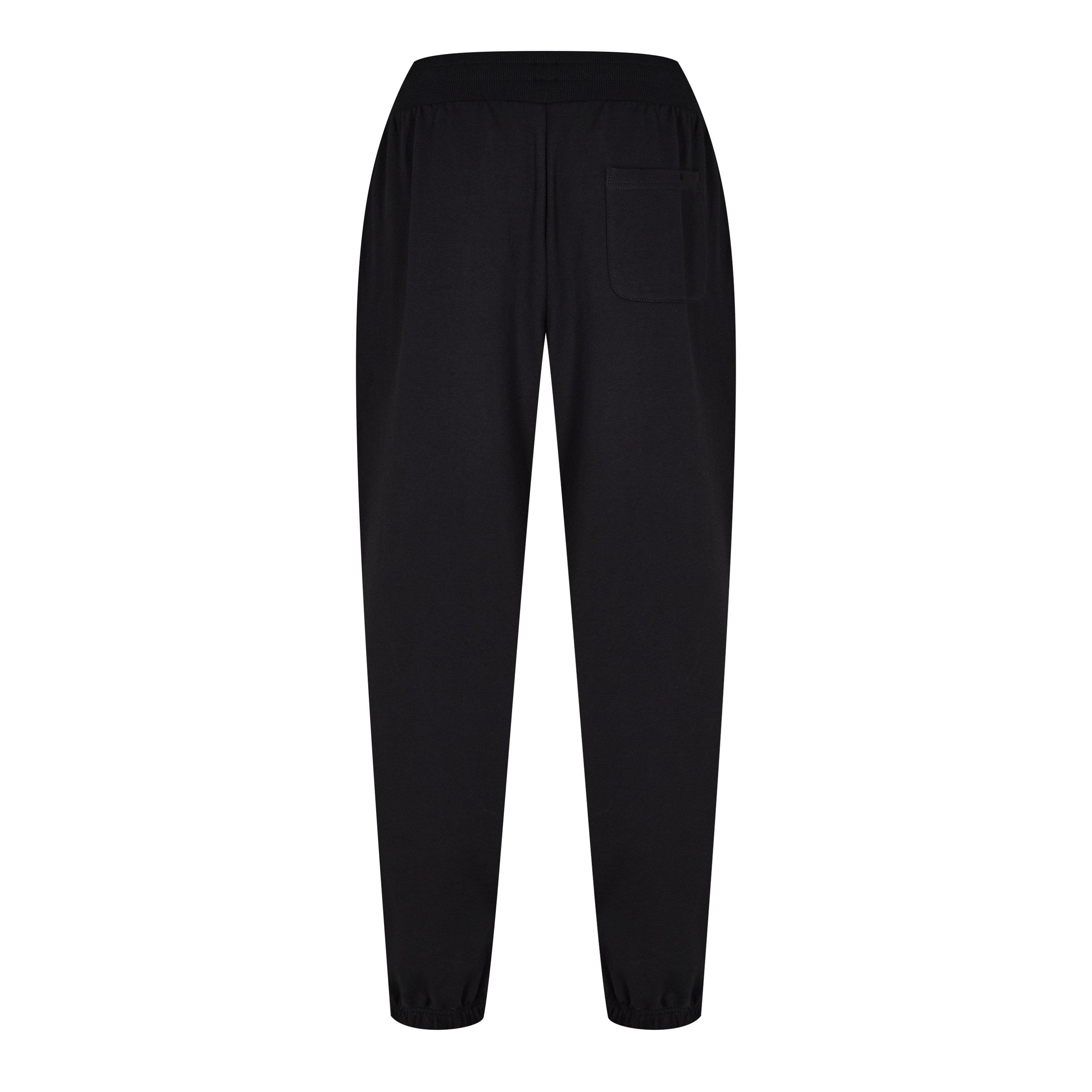 Black - Moschino - Men's Striped Closed Hem Fleece Joggers - 2