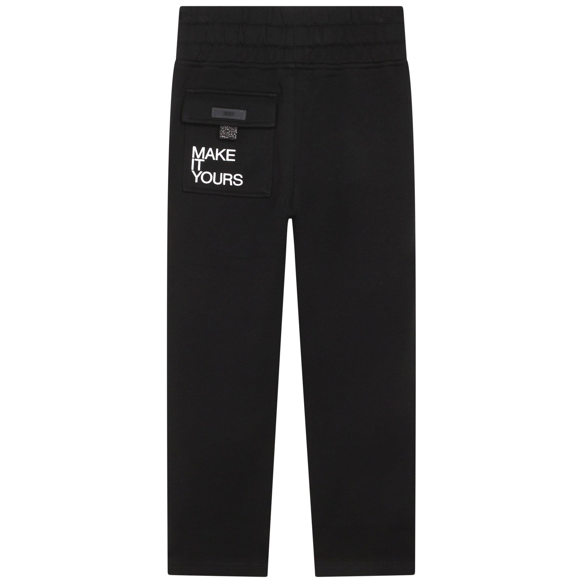 Black 09B - DKNY - Kids' Closed Hem Fleece Joggers - 2