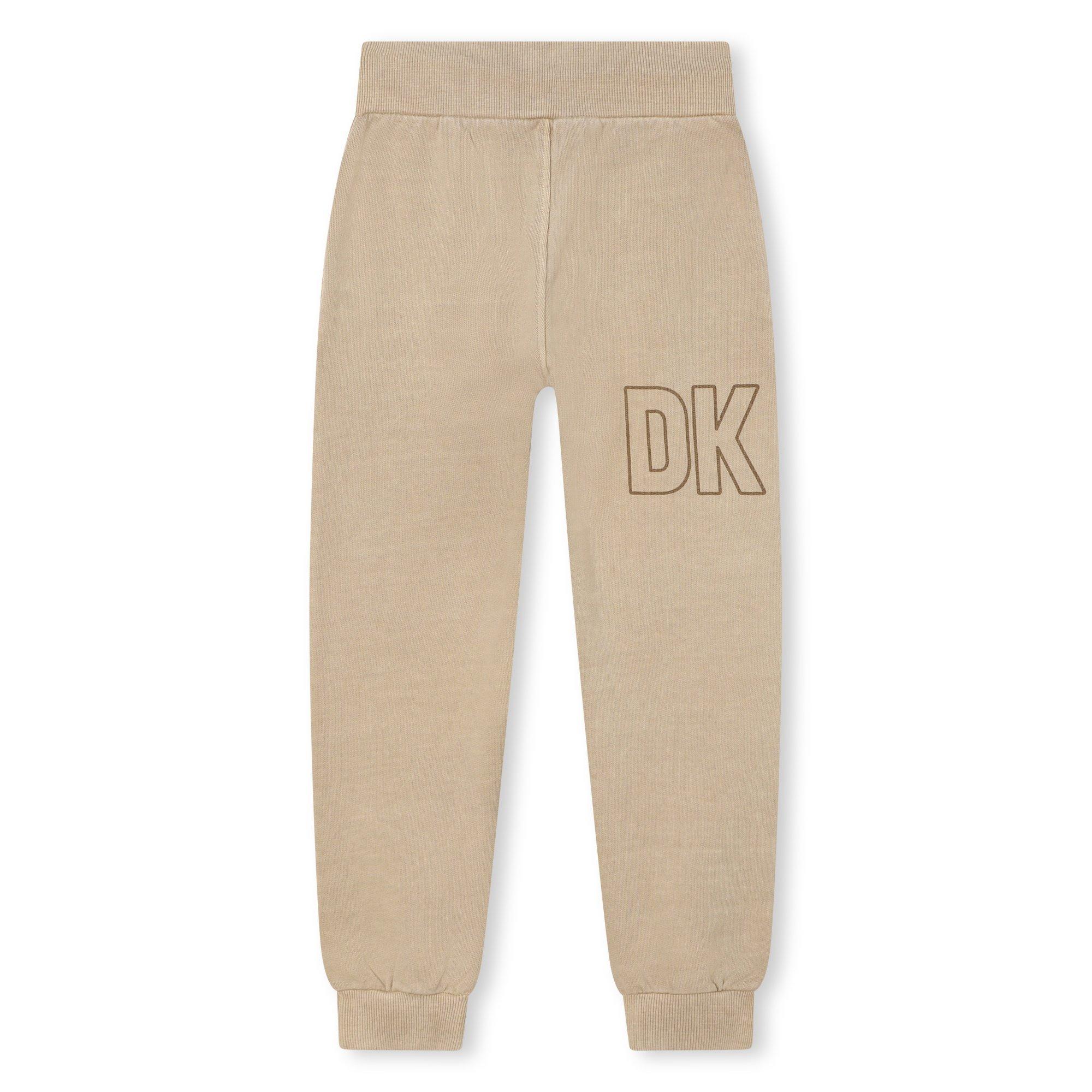 Stone Gry 23C - DKNY - Unisex Kids' Closed Hem Fleece Joggers - 3