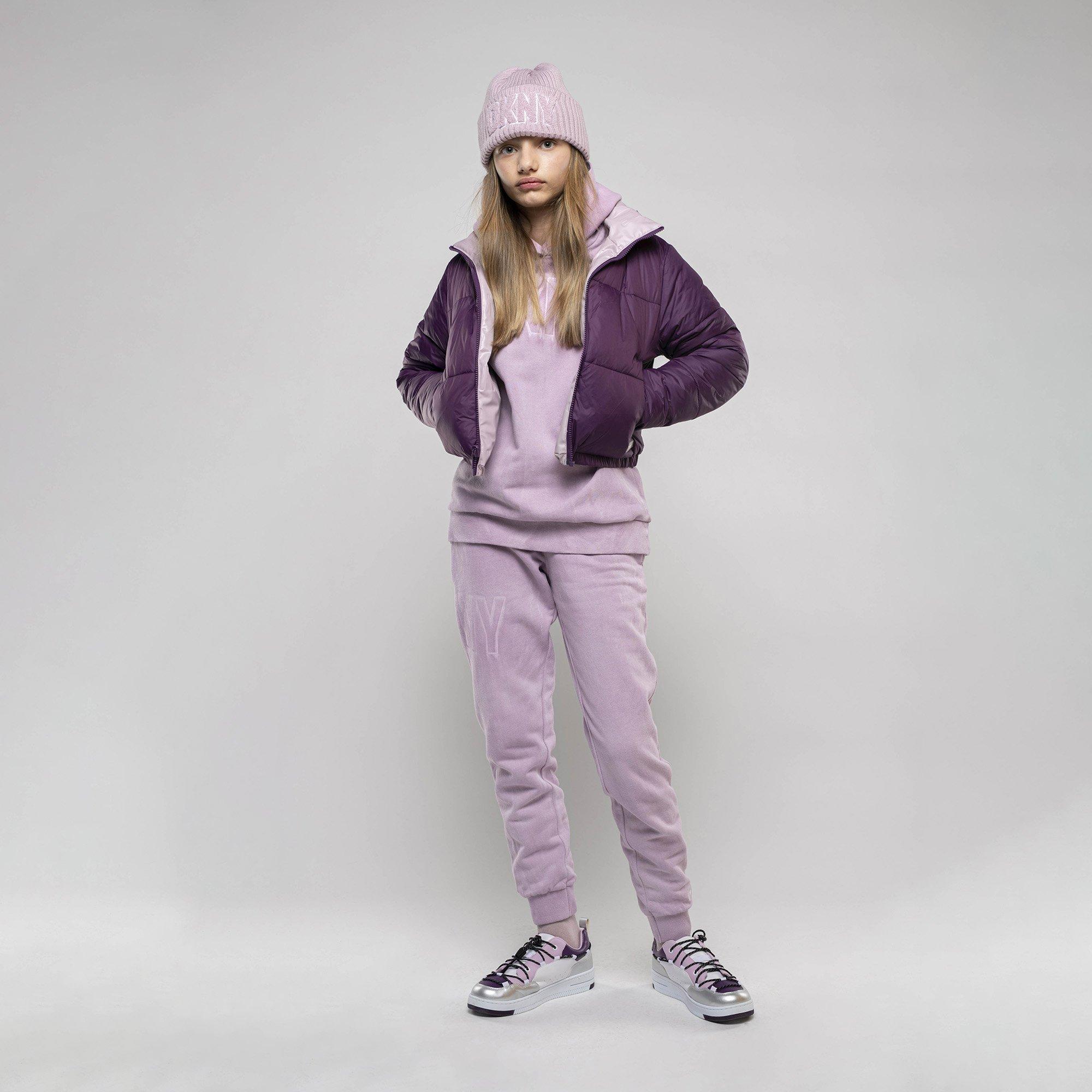 Flieder 902 - DKNY - Unisex Kids' Closed Hem Fleece Joggers - 2