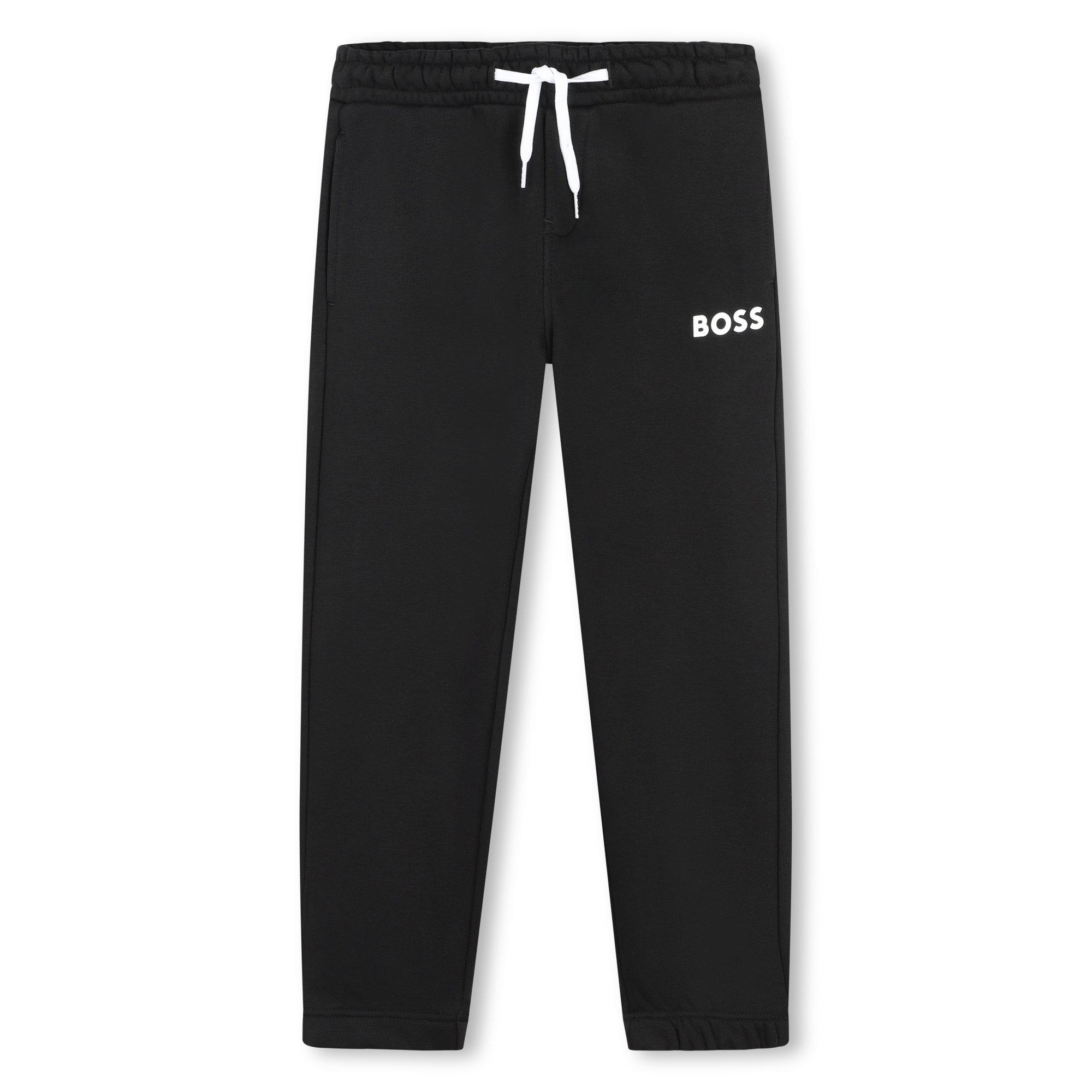 Boss Kids Small Logo Jogging Bottoms, Drawstring Waistband - Black 09 - Size 6Y