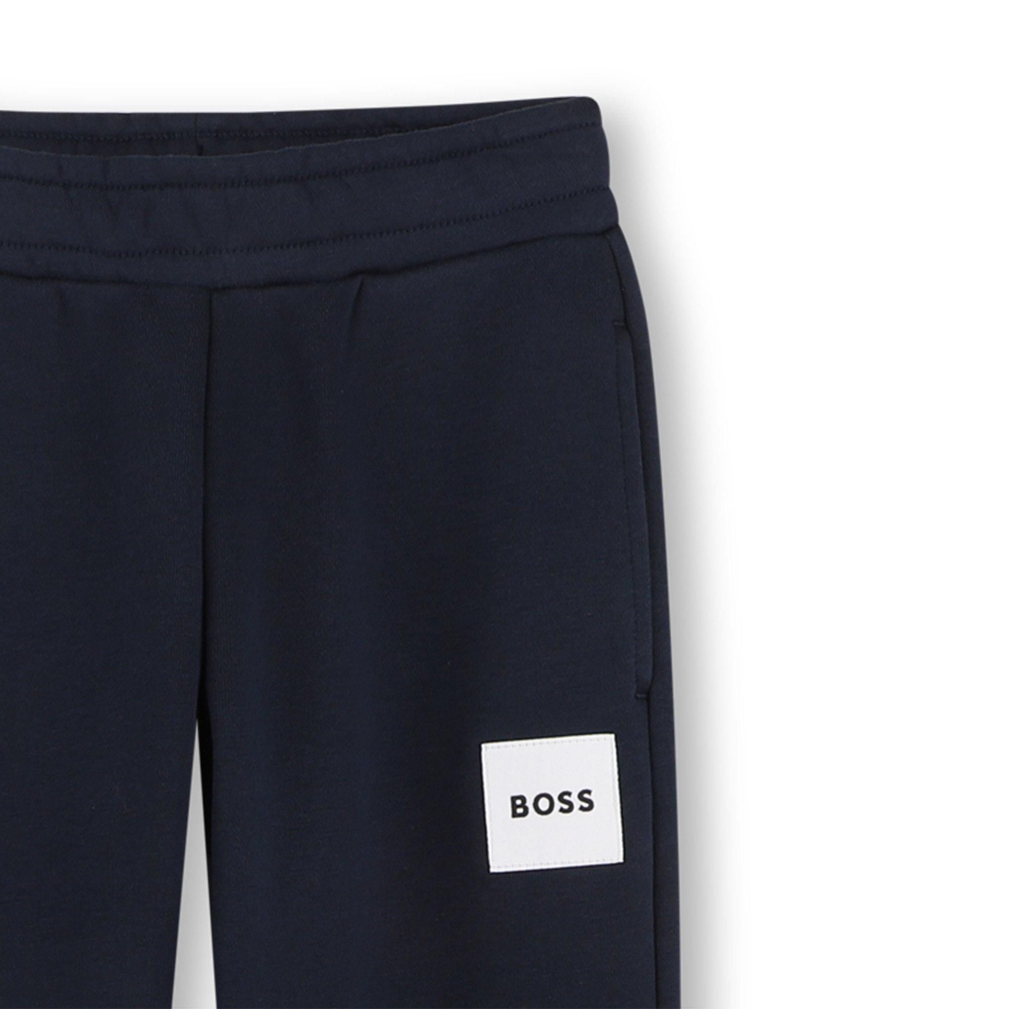 Navy 09 - Boss - Kids Small Logo Jogging Bottoms, Drawstring Waistband - 3