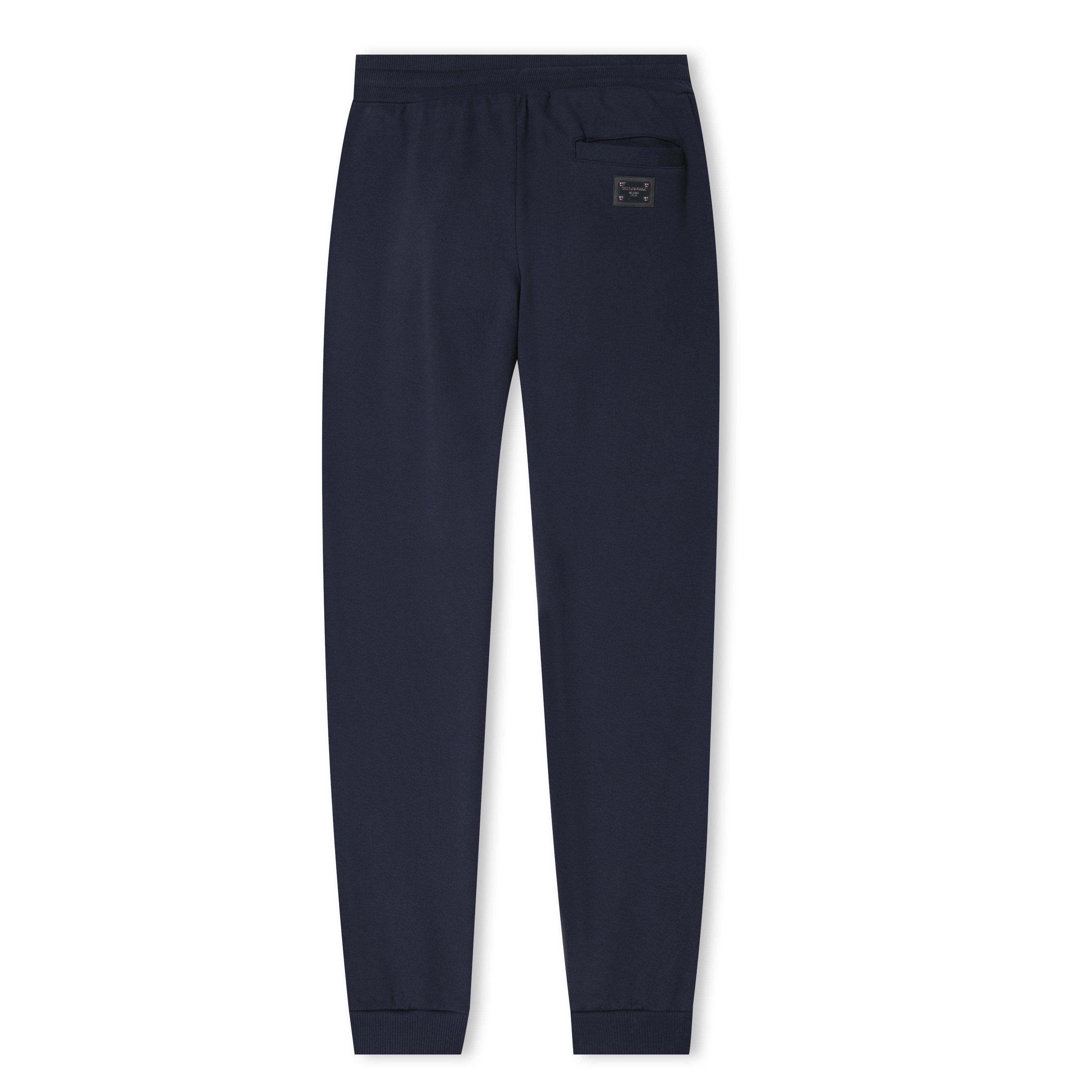Blue BS681 - Dolce and Gabbana - Unisex Kids' Logo Closed Hem Fleece Joggers - 2